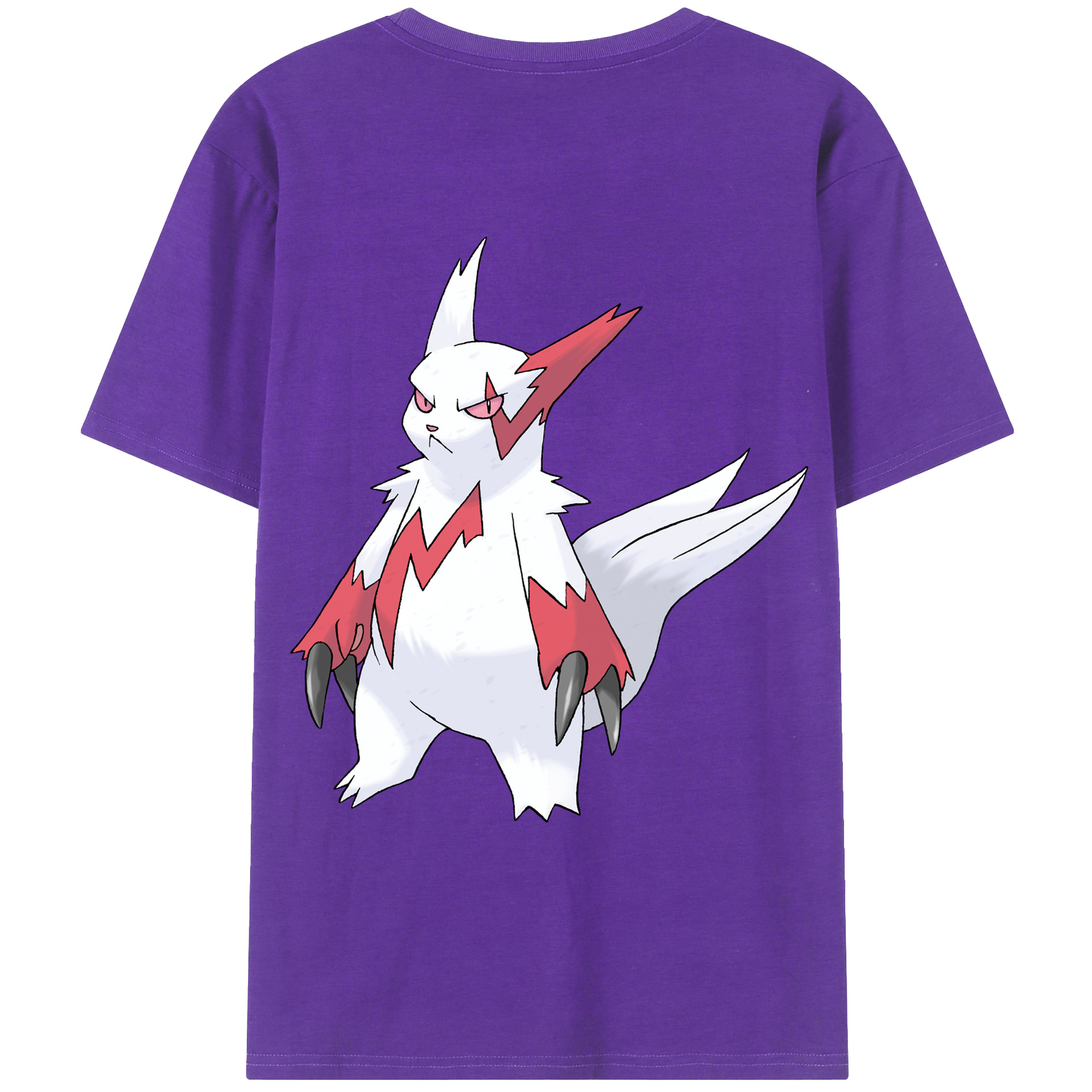 （画像用） ポケットモンスター Pokémon 綿100％ メンズ半袖Tシャツ（バックプリント） 通気性