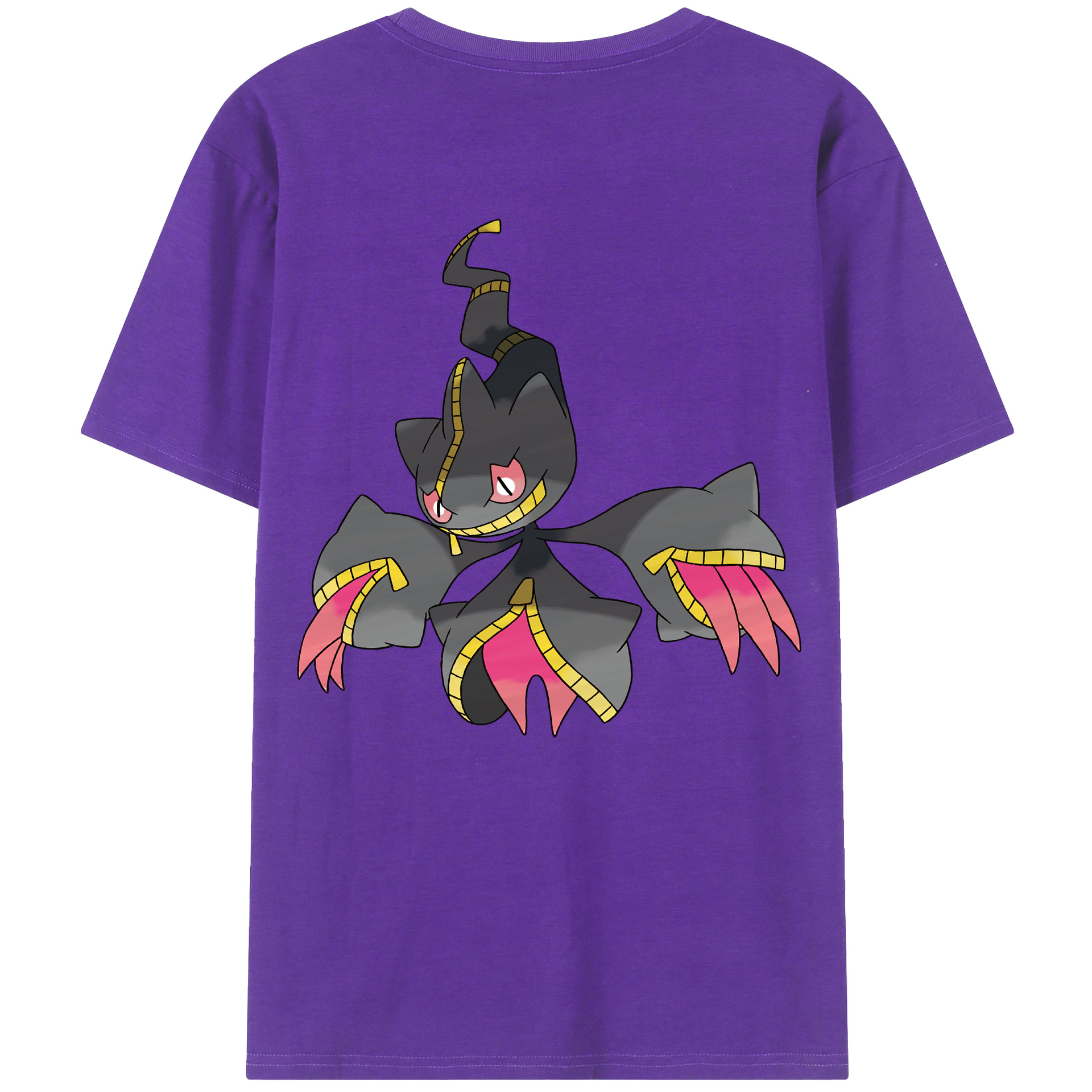 （画像用） ポケットモンスター Pokémon 綿100％ メンズ半袖Tシャツ（バックプリント） 通気性