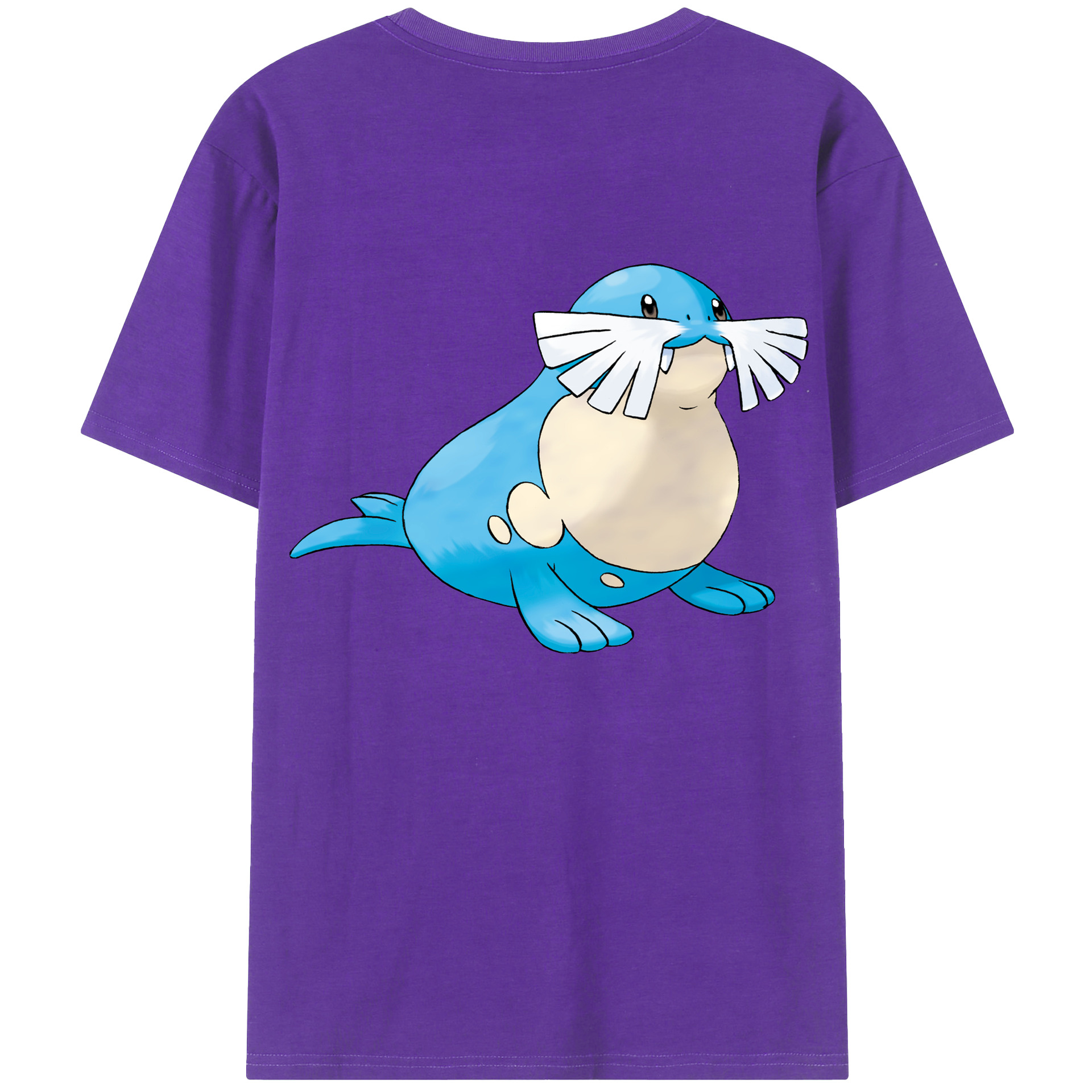 （画像用） ポケットモンスター Pokémon 綿100％ メンズ半袖Tシャツ（バックプリント） 通気性
