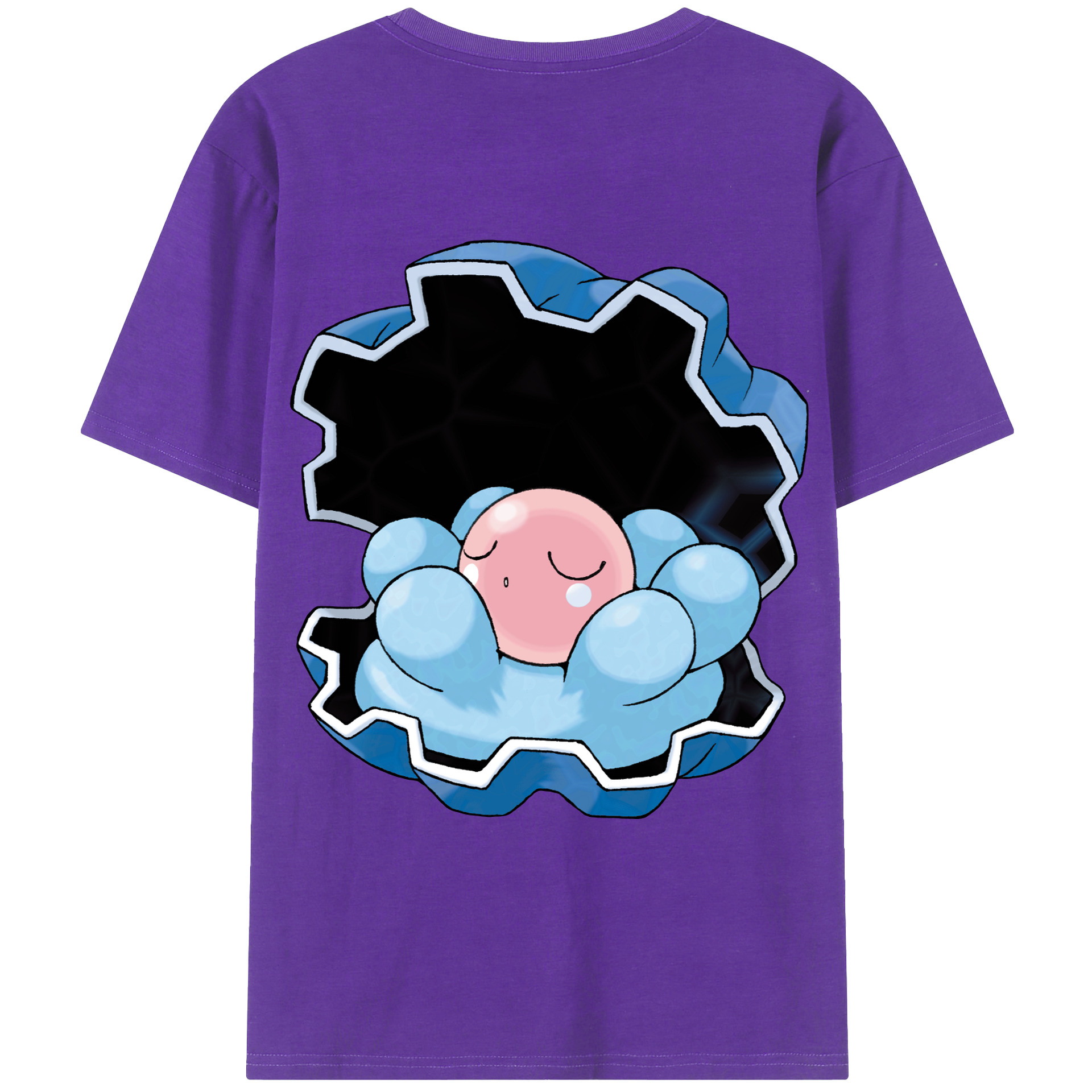 （画像用） ポケットモンスター Pokémon 綿100％ メンズ半袖Tシャツ（バックプリント） 通気性