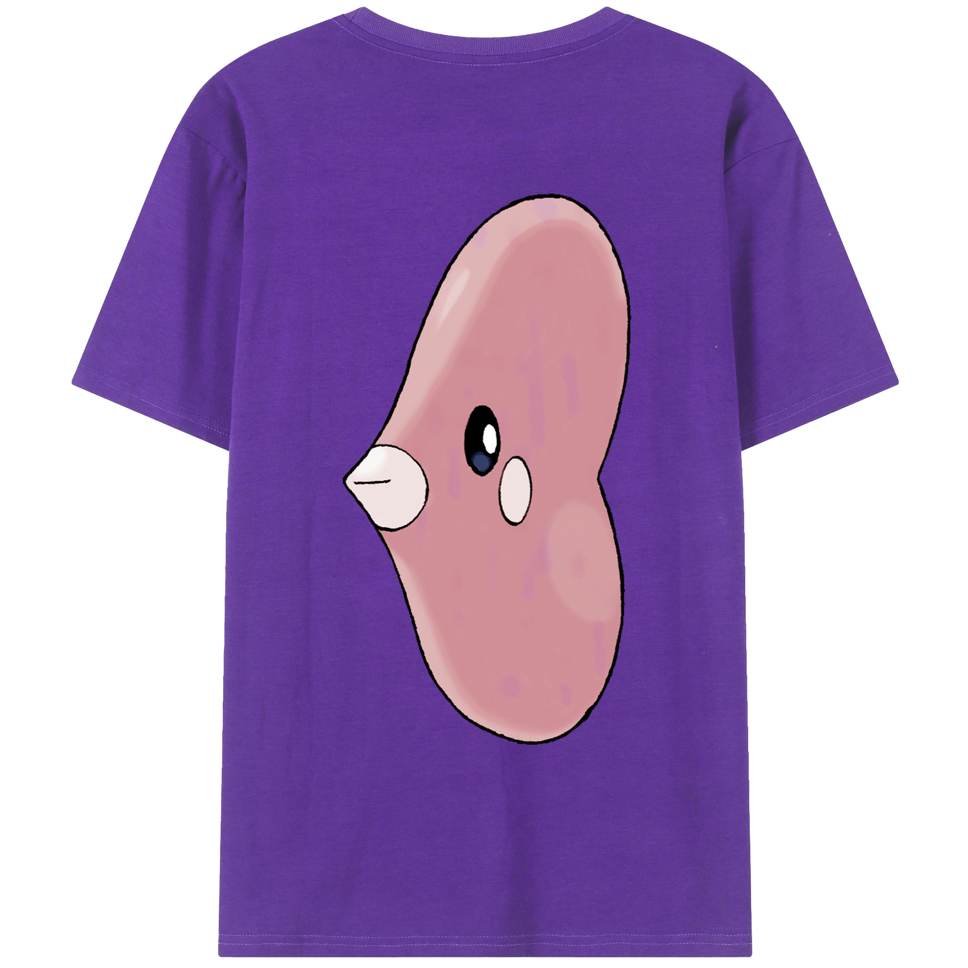 （画像用） ポケットモンスター Pokémon 綿100％ メンズ半袖Tシャツ（バックプリント） 通気性