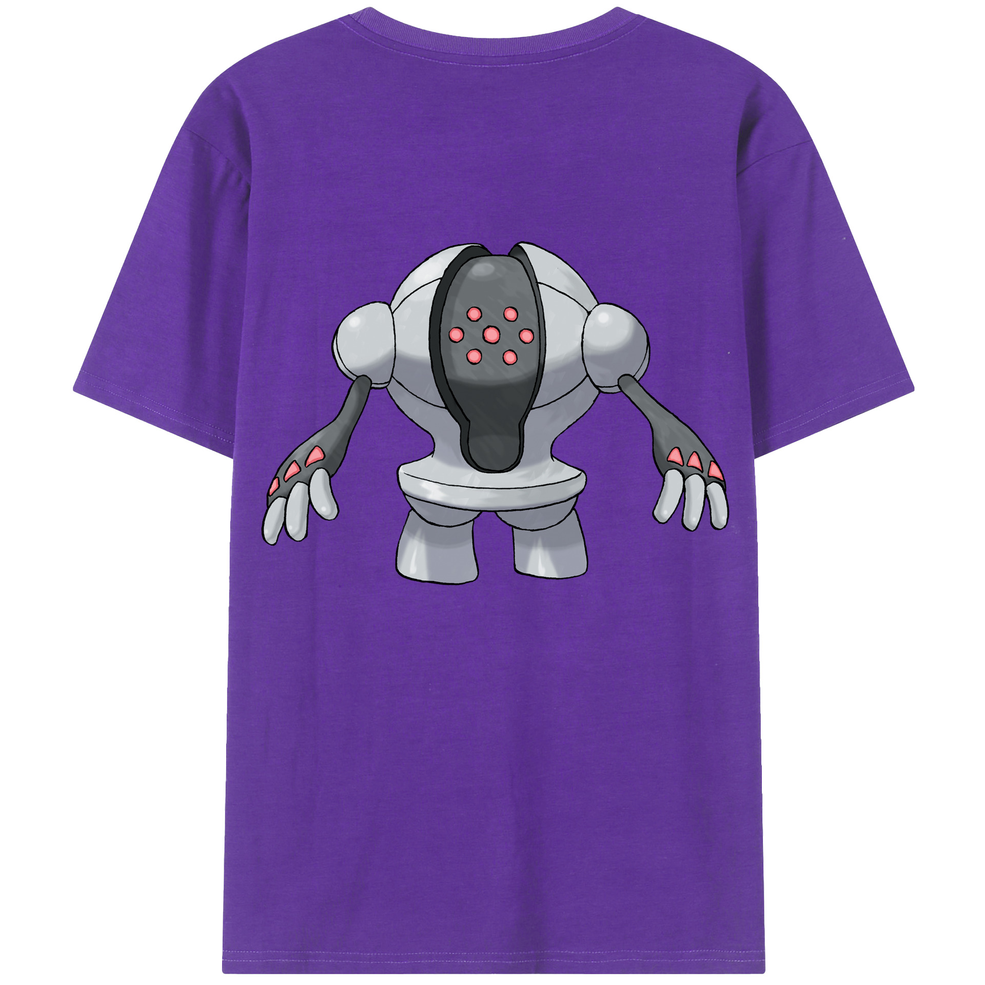 （画像用） ポケットモンスター Pokémon 綿100％ メンズ半袖Tシャツ（バックプリント） 通気性