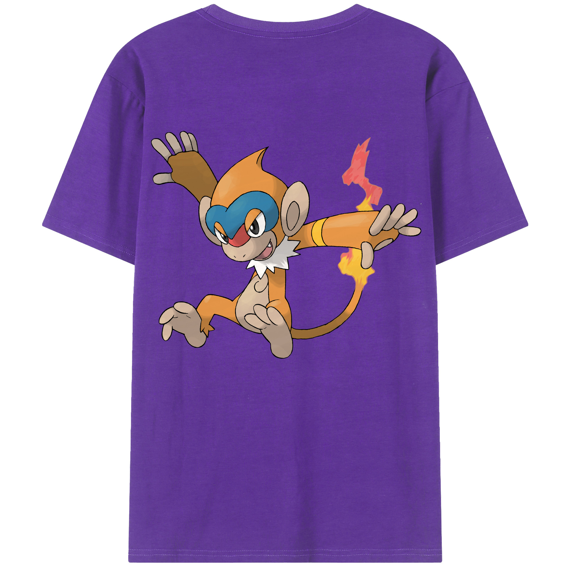 （画像用） ポケットモンスター Pokémon 綿100％ メンズ半袖Tシャツ（バックプリント） 通気性