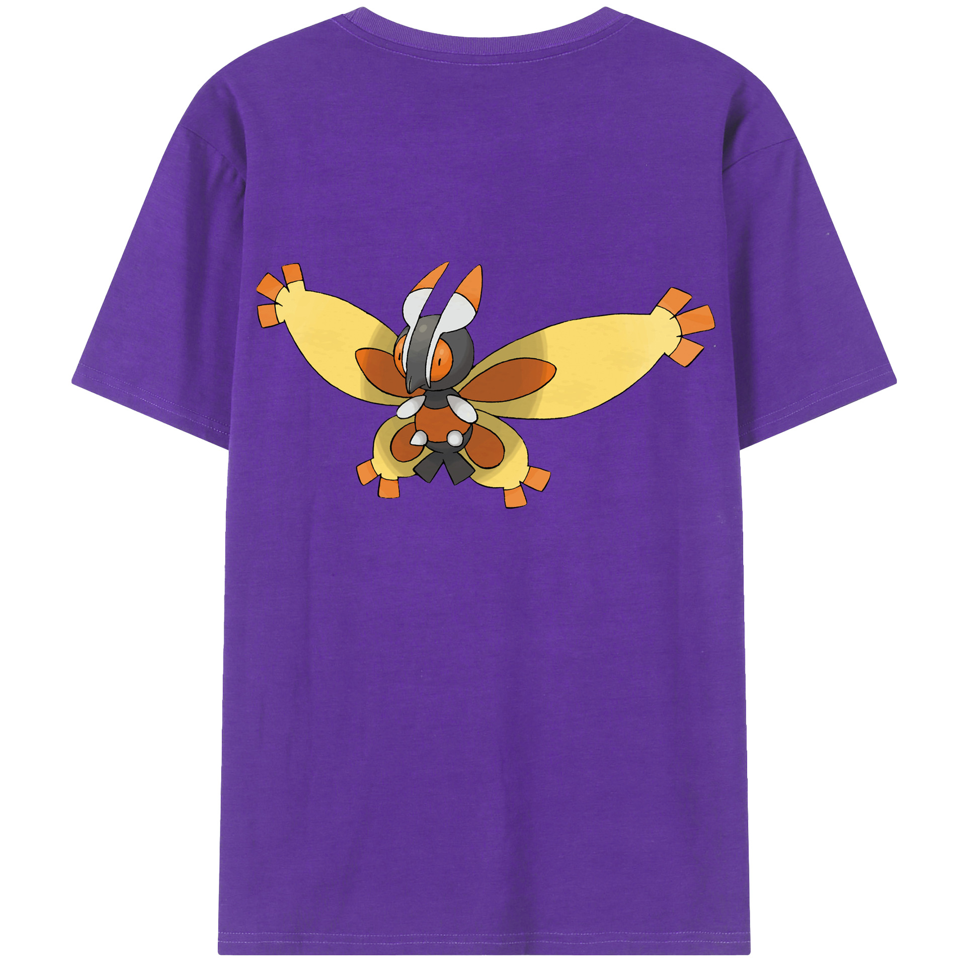 （画像用） ポケットモンスター Pokémon 綿100％ メンズ半袖Tシャツ（バックプリント） 通気性