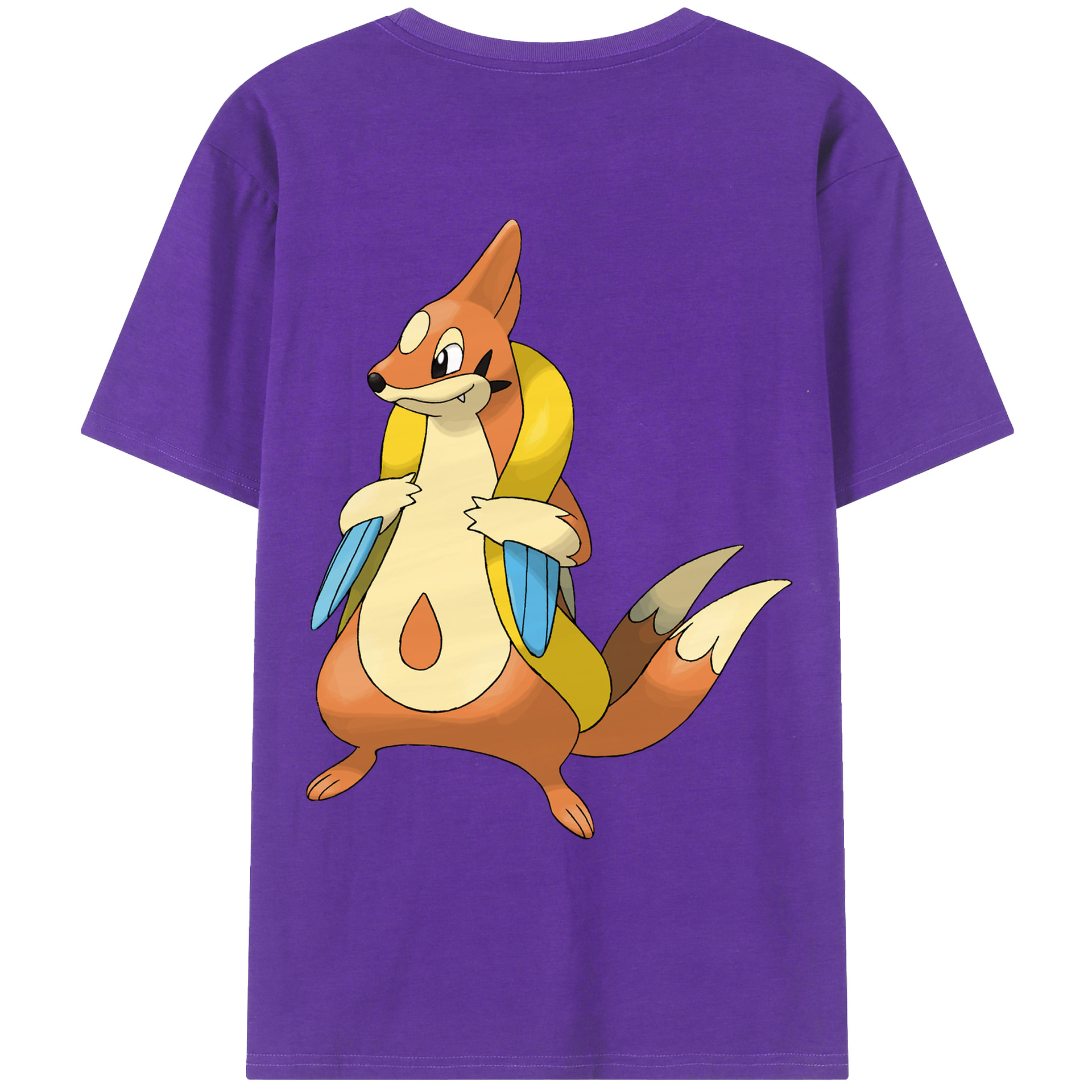 （画像用） ポケットモンスター Pokémon 綿100％ メンズ半袖Tシャツ（バックプリント） 通気性