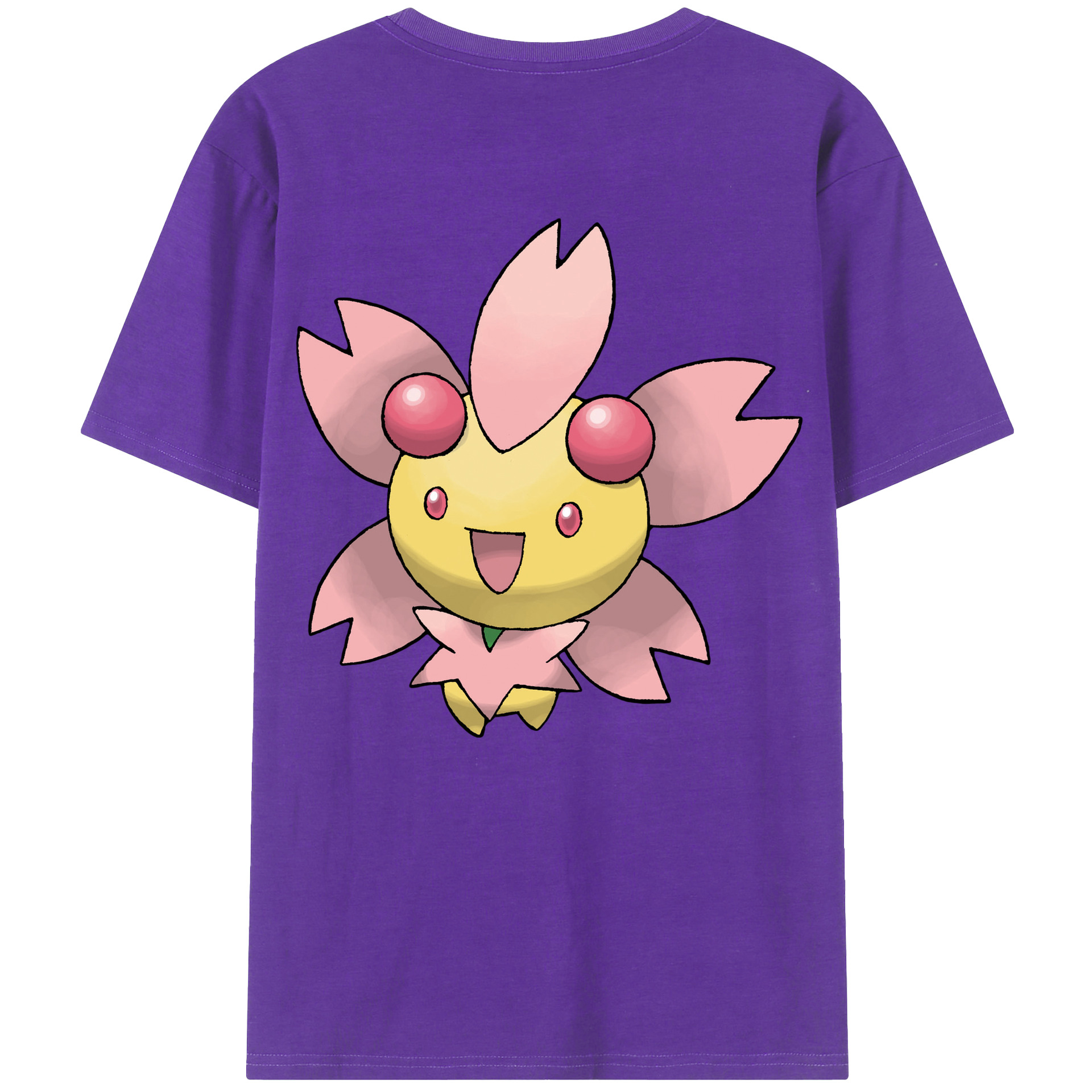 （画像用） ポケットモンスター Pokémon 綿100％ メンズ半袖Tシャツ（バックプリント） 通気性