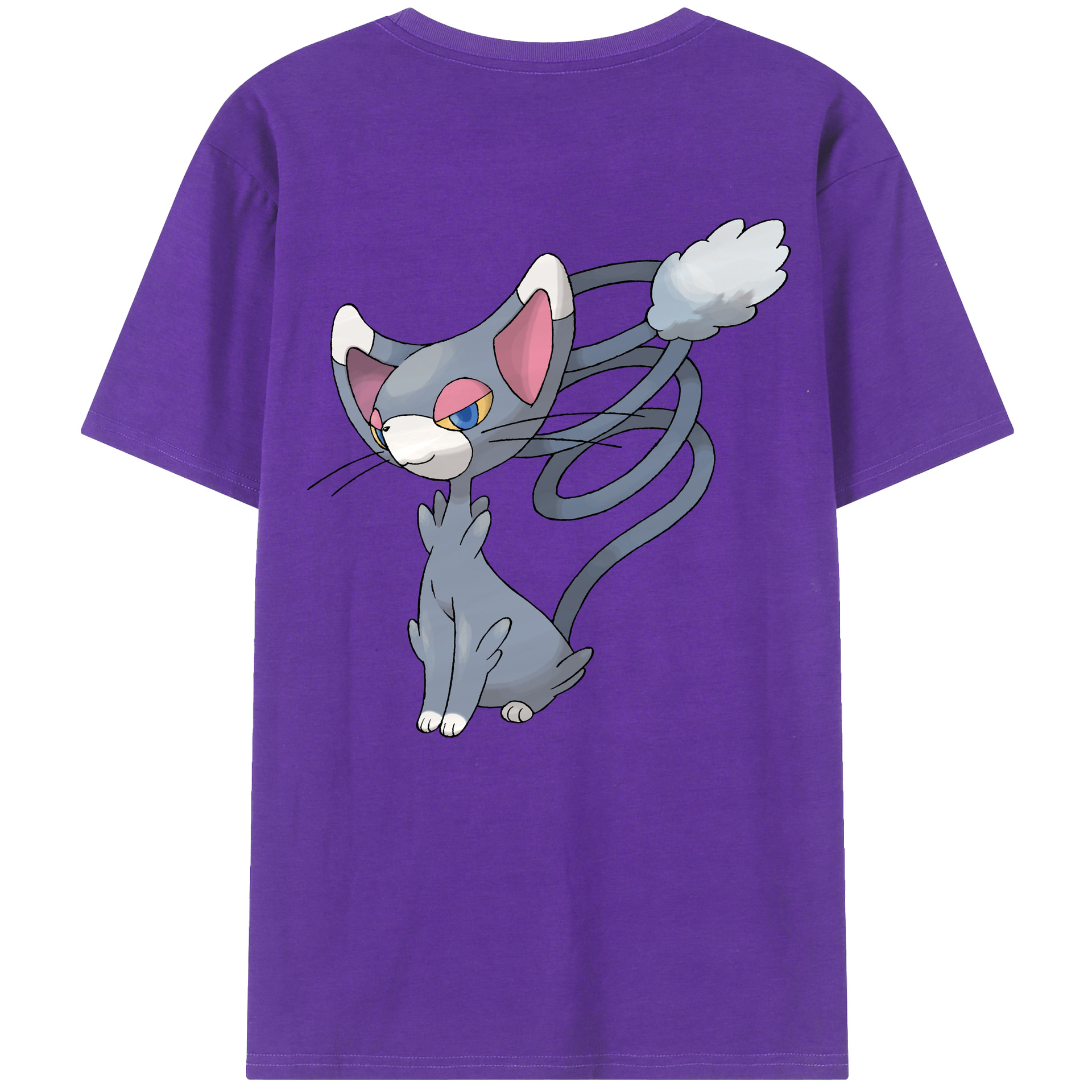 （画像用） ポケットモンスター Pokémon 綿100％ メンズ半袖Tシャツ（バックプリント） 通気性