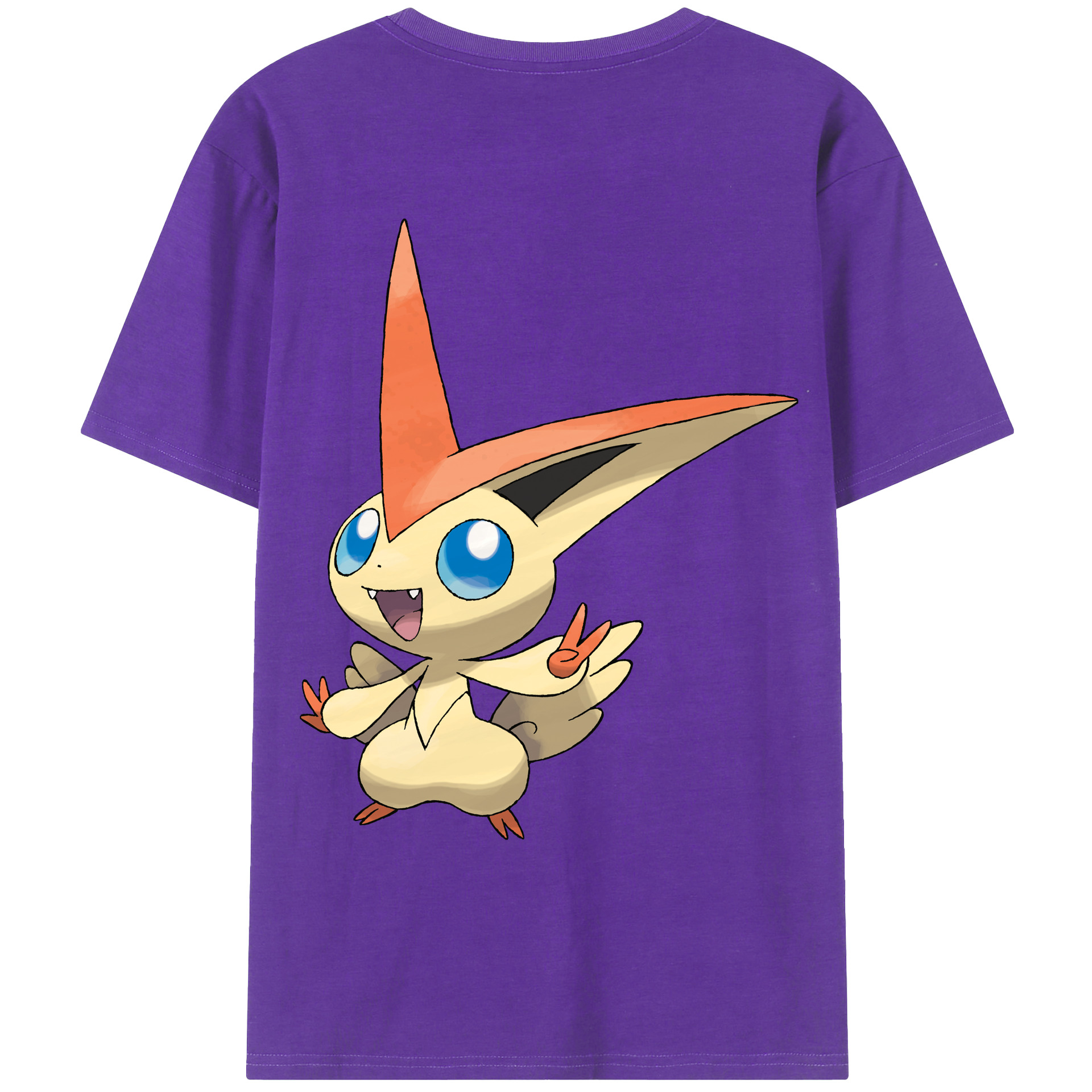 （画像用） ポケットモンスター Pokémon 綿100％ メンズ半袖Tシャツ（バックプリント） 通気性