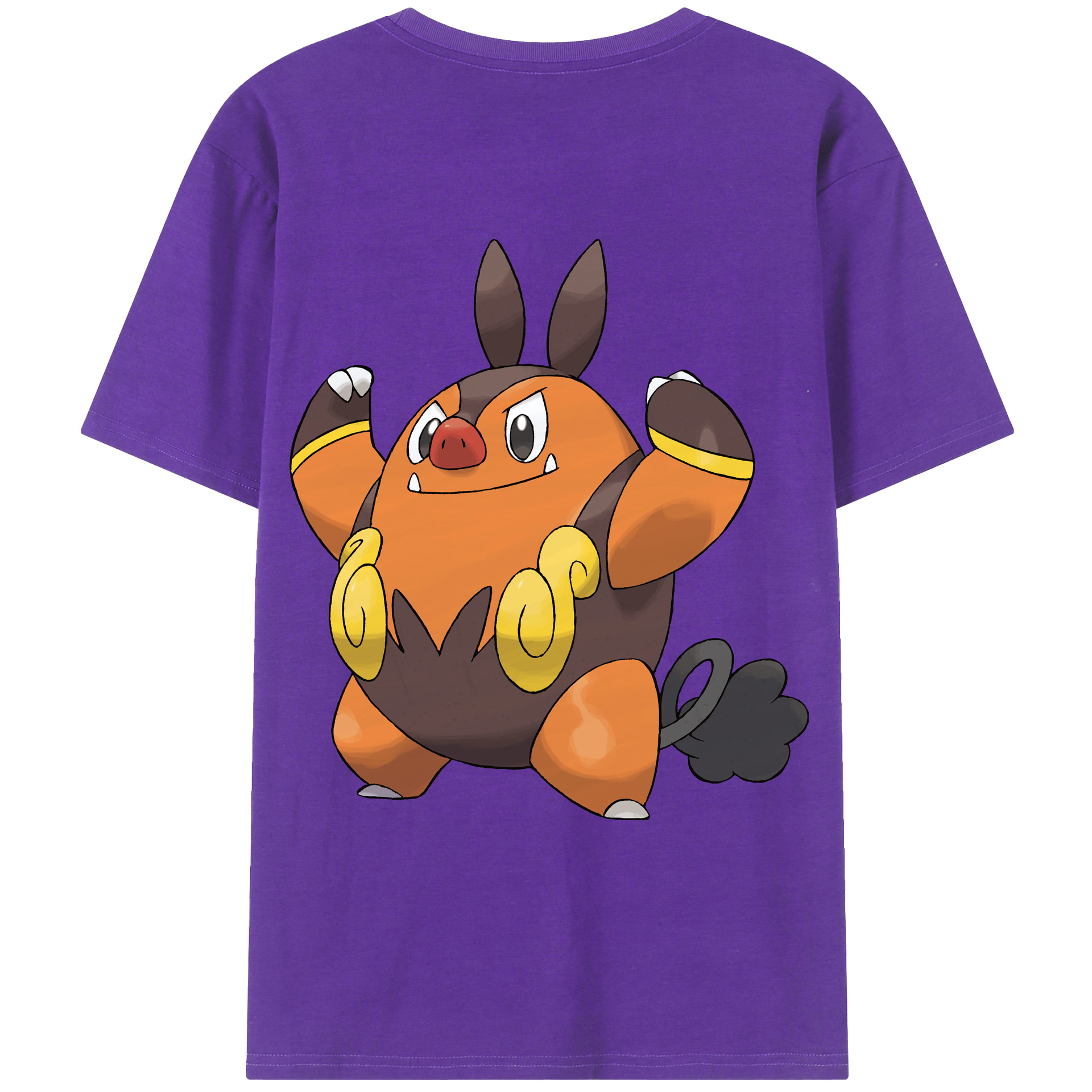 （画像用） ポケットモンスター Pokémon 綿100％ メンズ半袖Tシャツ（バックプリント） 通気性
