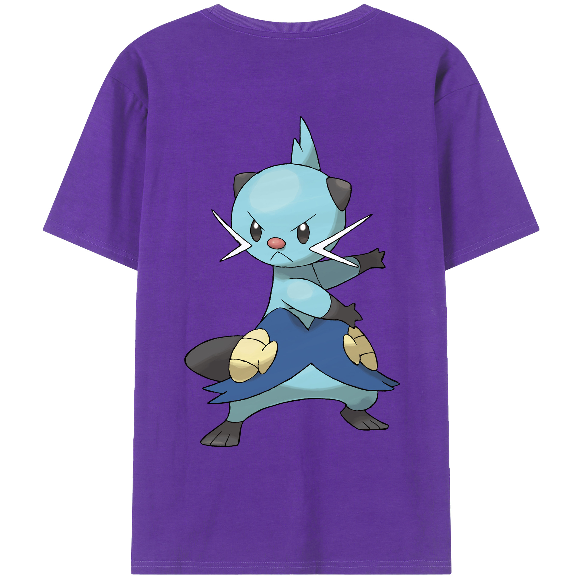 （画像用） ポケットモンスター Pokémon 綿100％ メンズ半袖Tシャツ（バックプリント） 通気性