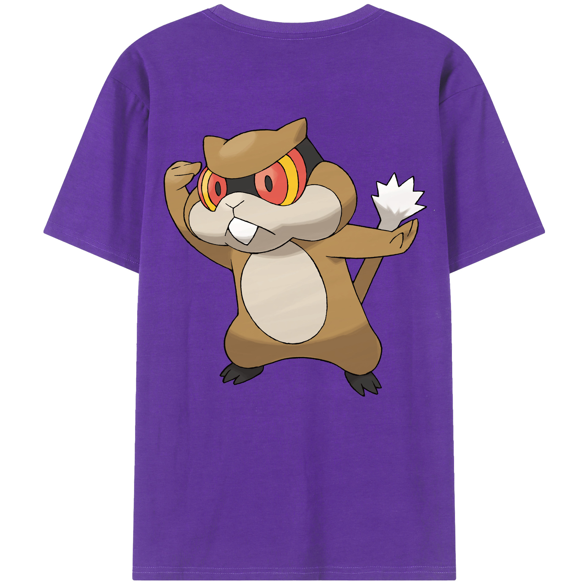 （画像用） ポケットモンスター Pokémon 綿100％ メンズ半袖Tシャツ（バックプリント） 通気性