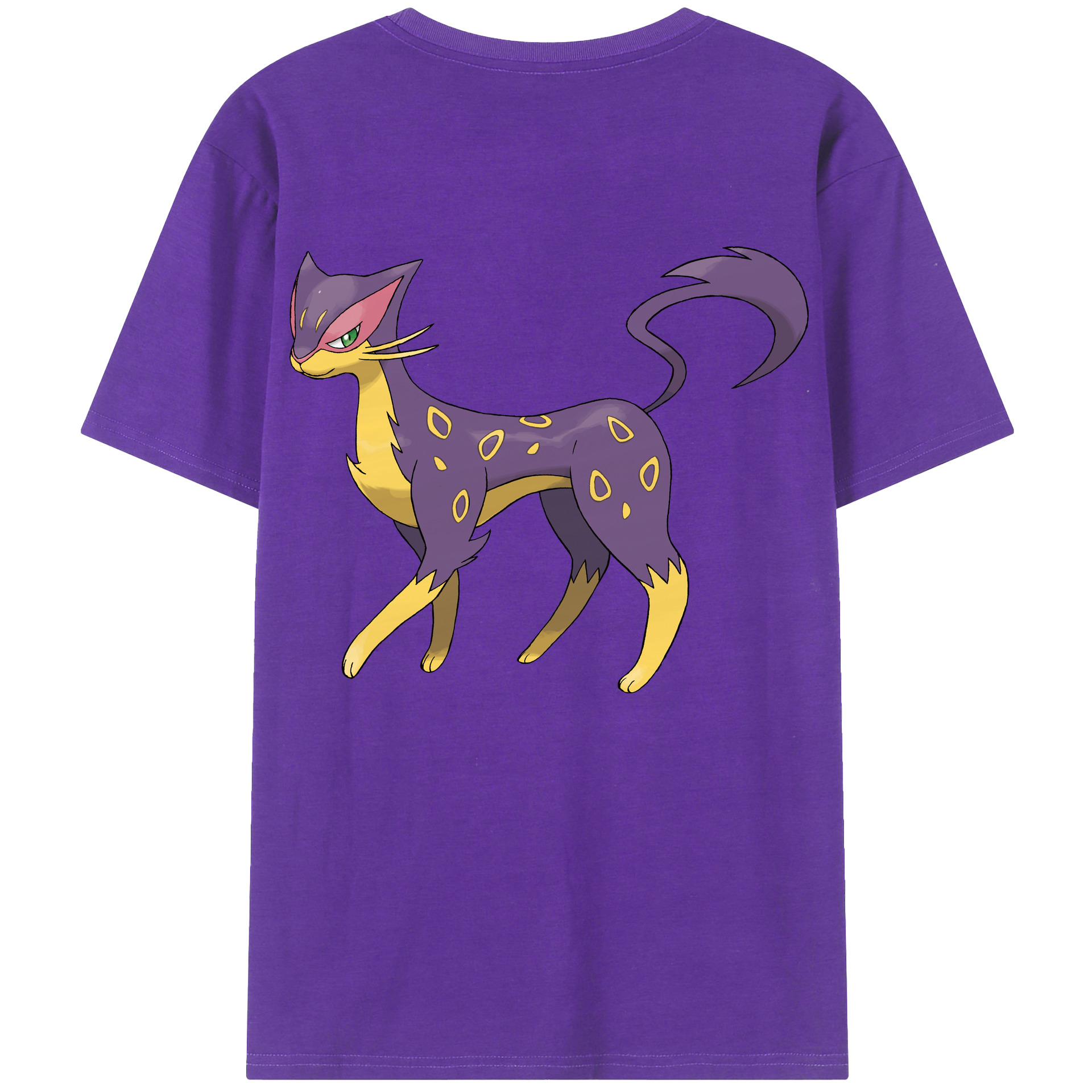 （画像用） ポケットモンスター Pokémon 綿100％ メンズ半袖Tシャツ（バックプリント） 通気性