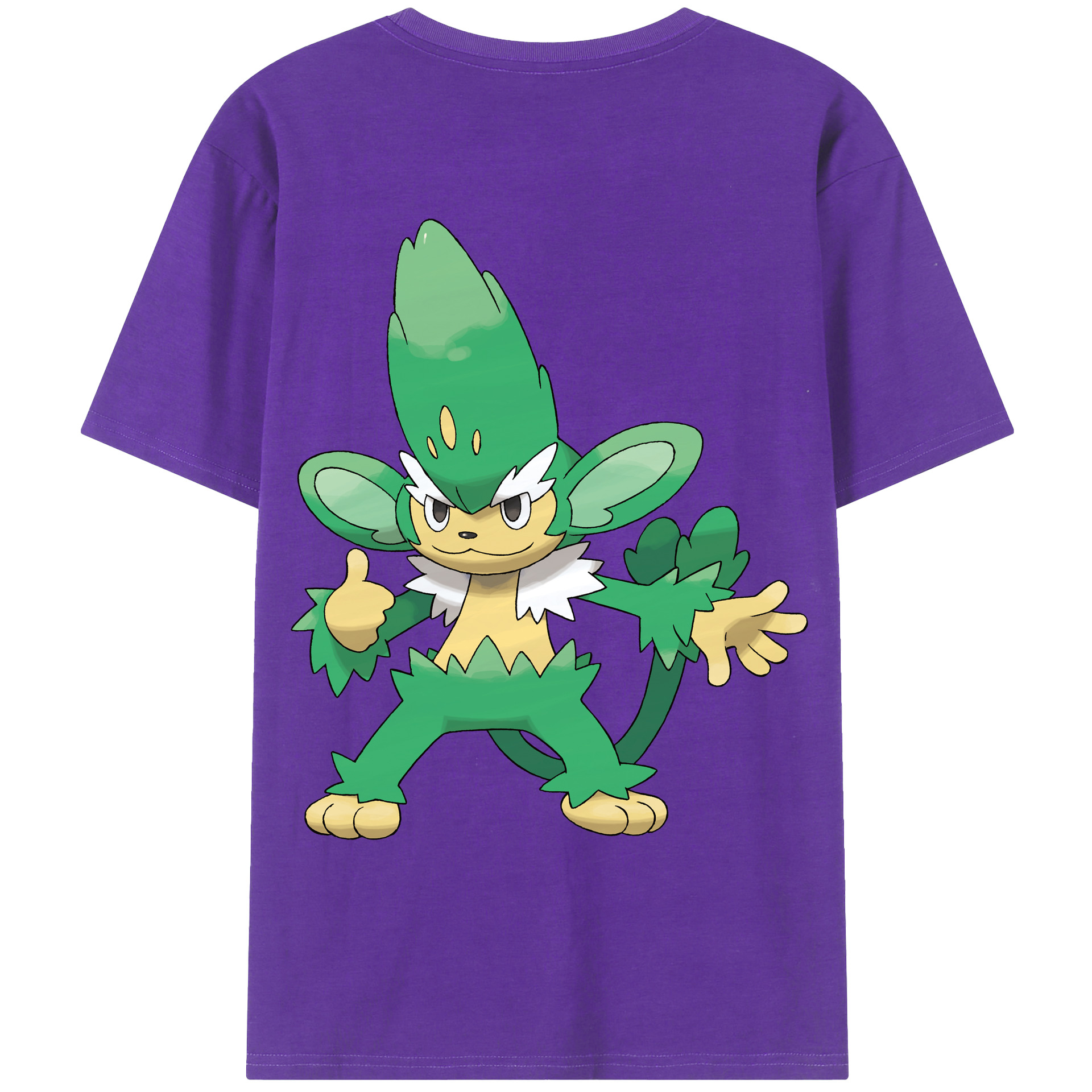 （画像用） ポケットモンスター Pokémon 綿100％ メンズ半袖Tシャツ（バックプリント） 通気性