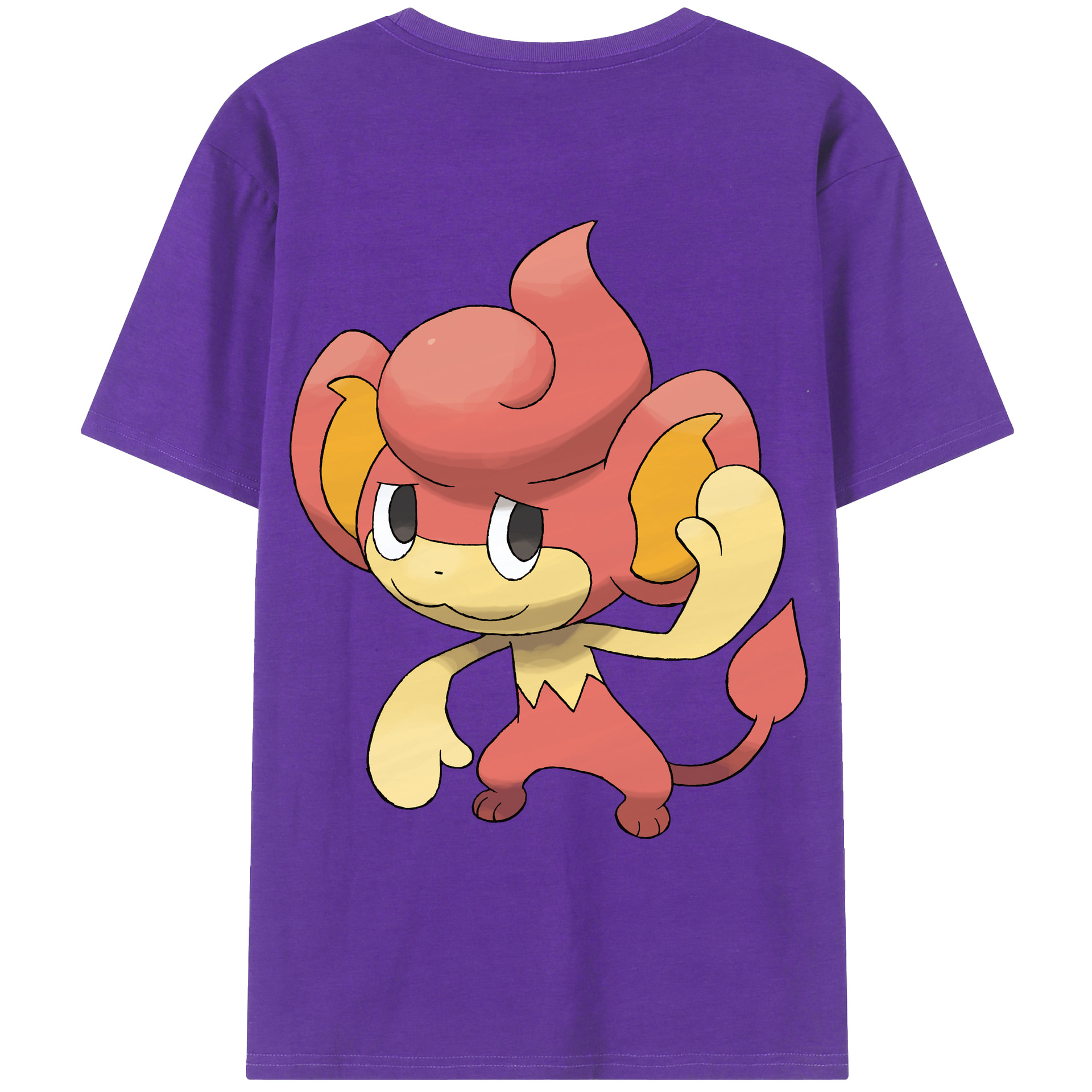 （画像用） ポケットモンスター Pokémon 綿100％ メンズ半袖Tシャツ（バックプリント） 通気性