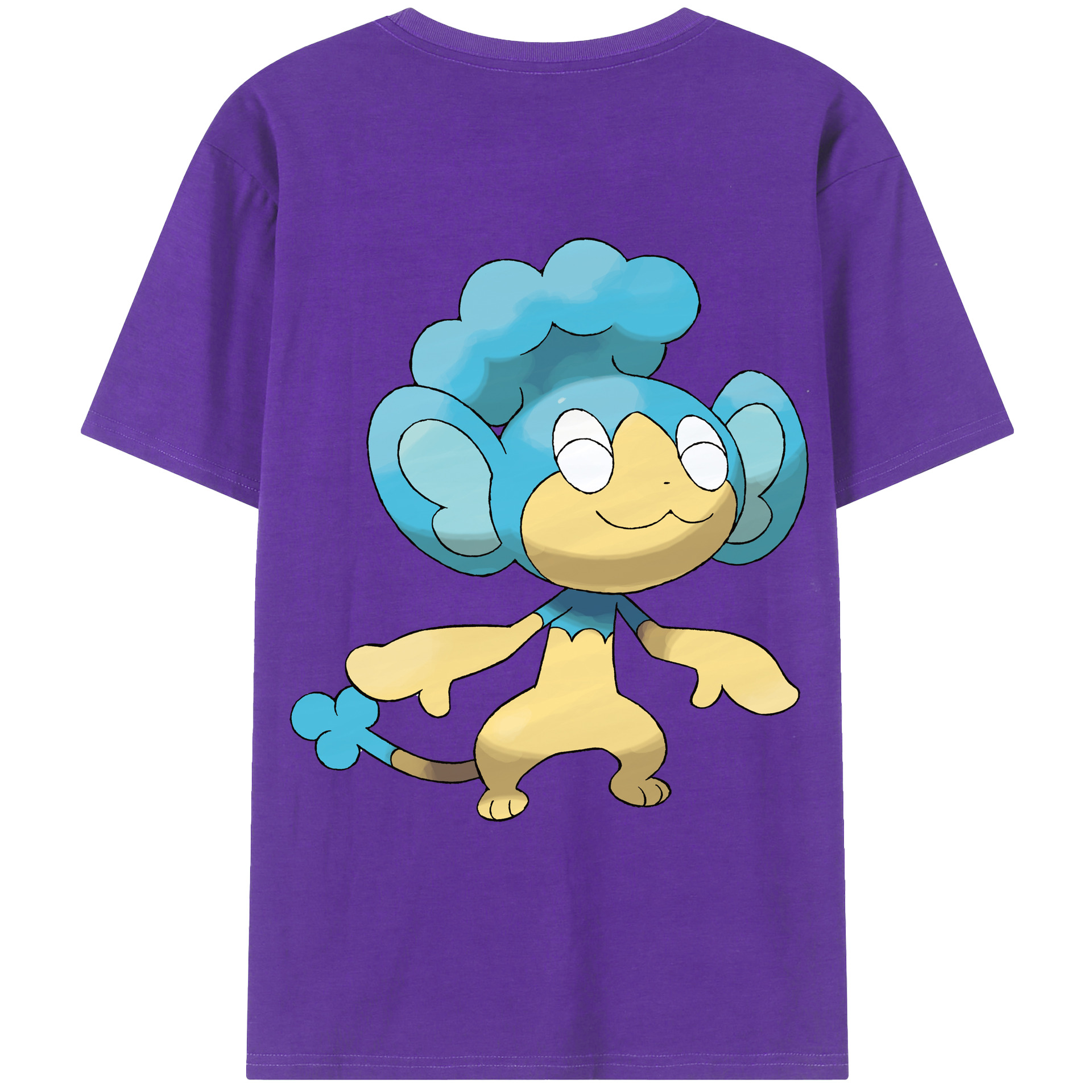 （画像用） ポケットモンスター Pokémon 綿100％ メンズ半袖Tシャツ（バックプリント） 通気性