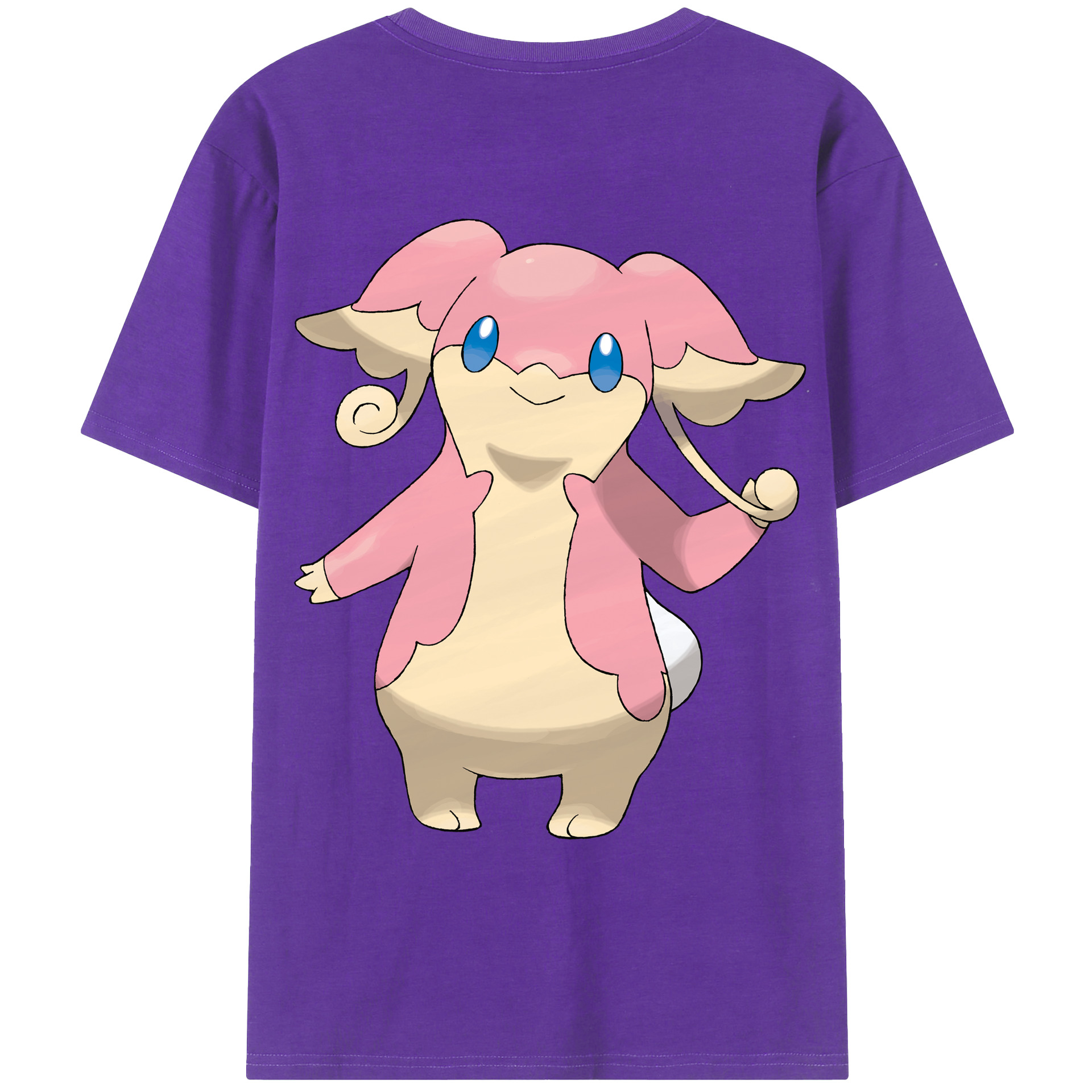 （画像用） ポケットモンスター Pokémon 綿100％ メンズ半袖Tシャツ（バックプリント） 通気性