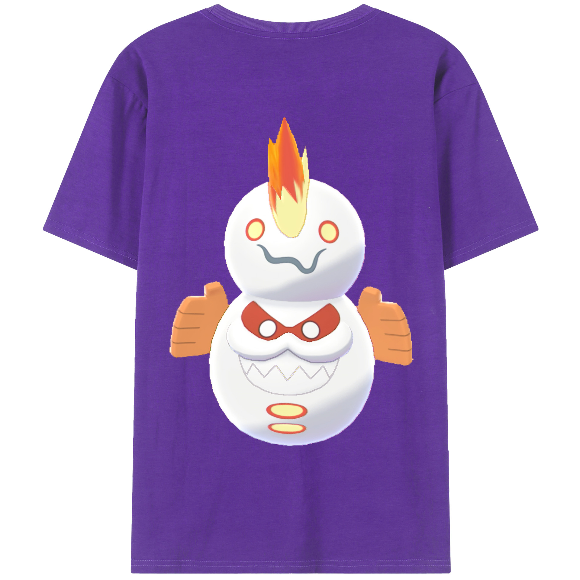 （画像用） ポケットモンスター Pokémon 綿100％ メンズ半袖Tシャツ（バックプリント） 通気性