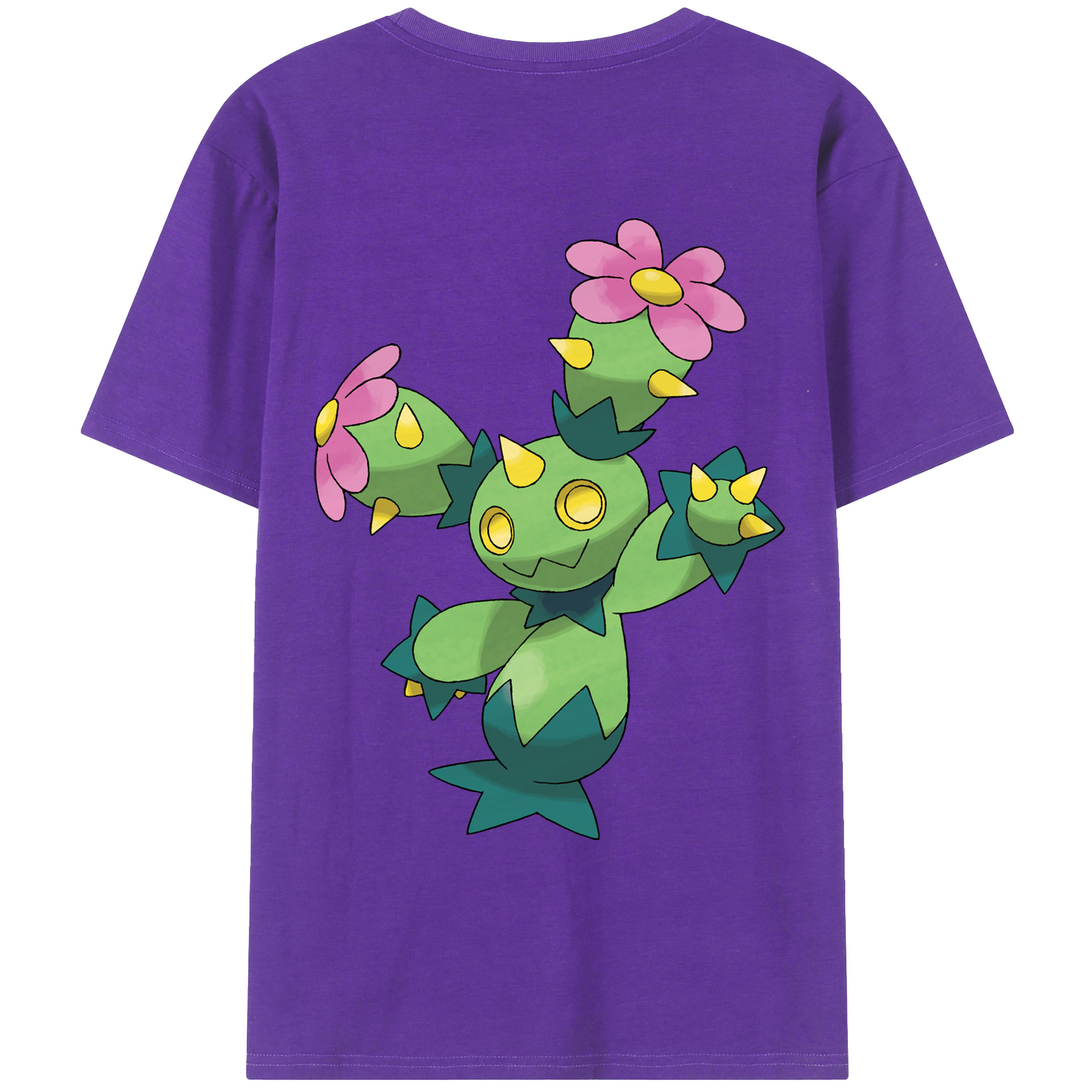 （画像用） ポケットモンスター Pokémon 綿100％ メンズ半袖Tシャツ（バックプリント） 通気性