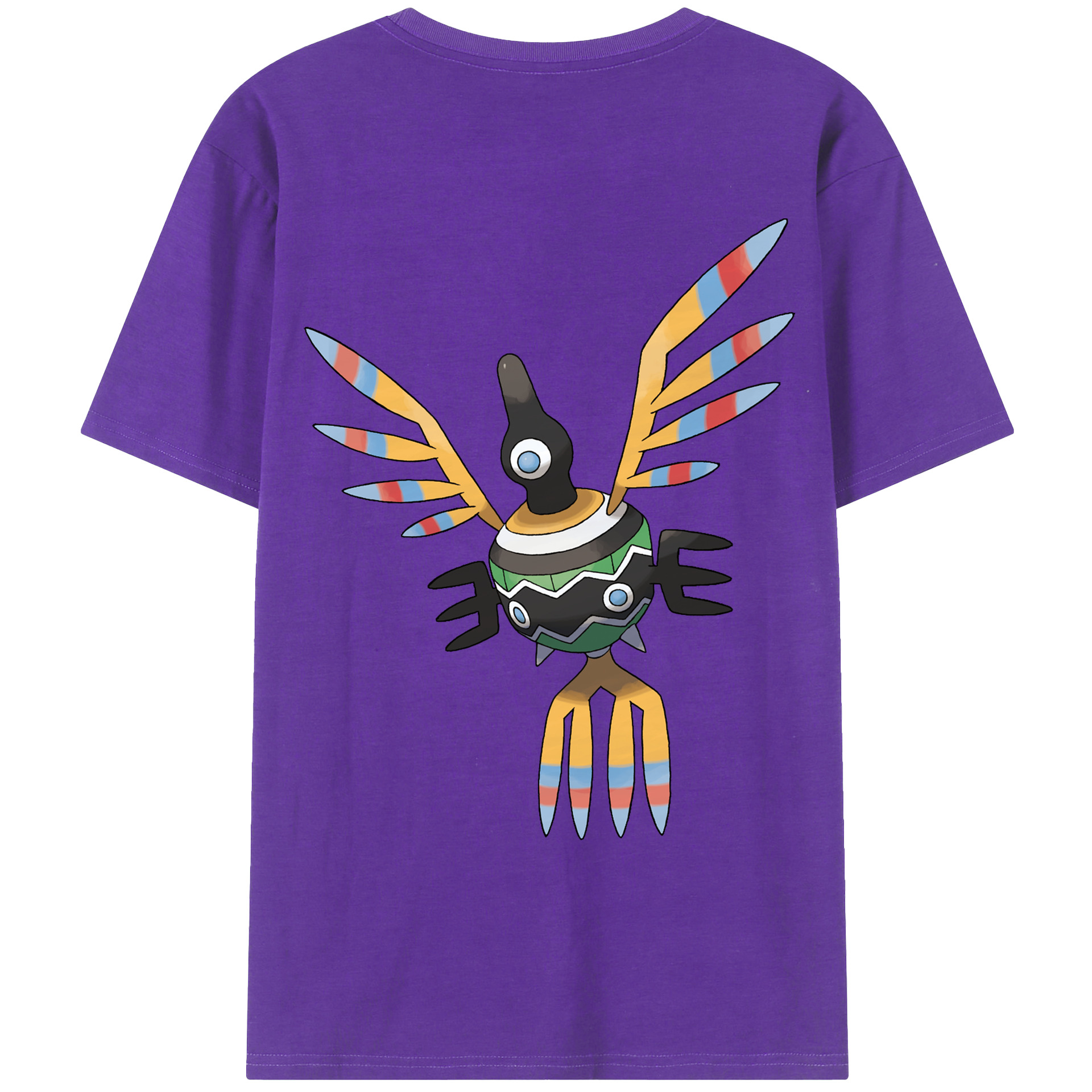（画像用） ポケットモンスター Pokémon 綿100％ メンズ半袖Tシャツ（バックプリント） 通気性