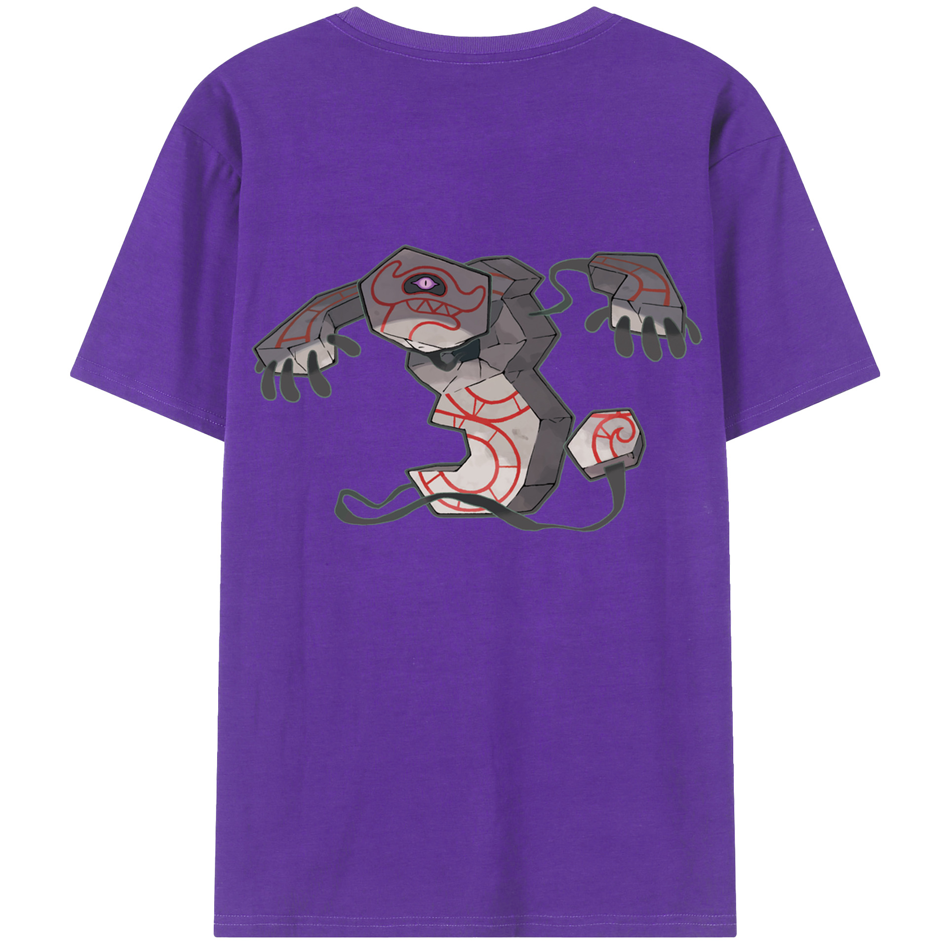 （画像用） ポケットモンスター Pokémon 綿100％ メンズ半袖Tシャツ（バックプリント） 通気性