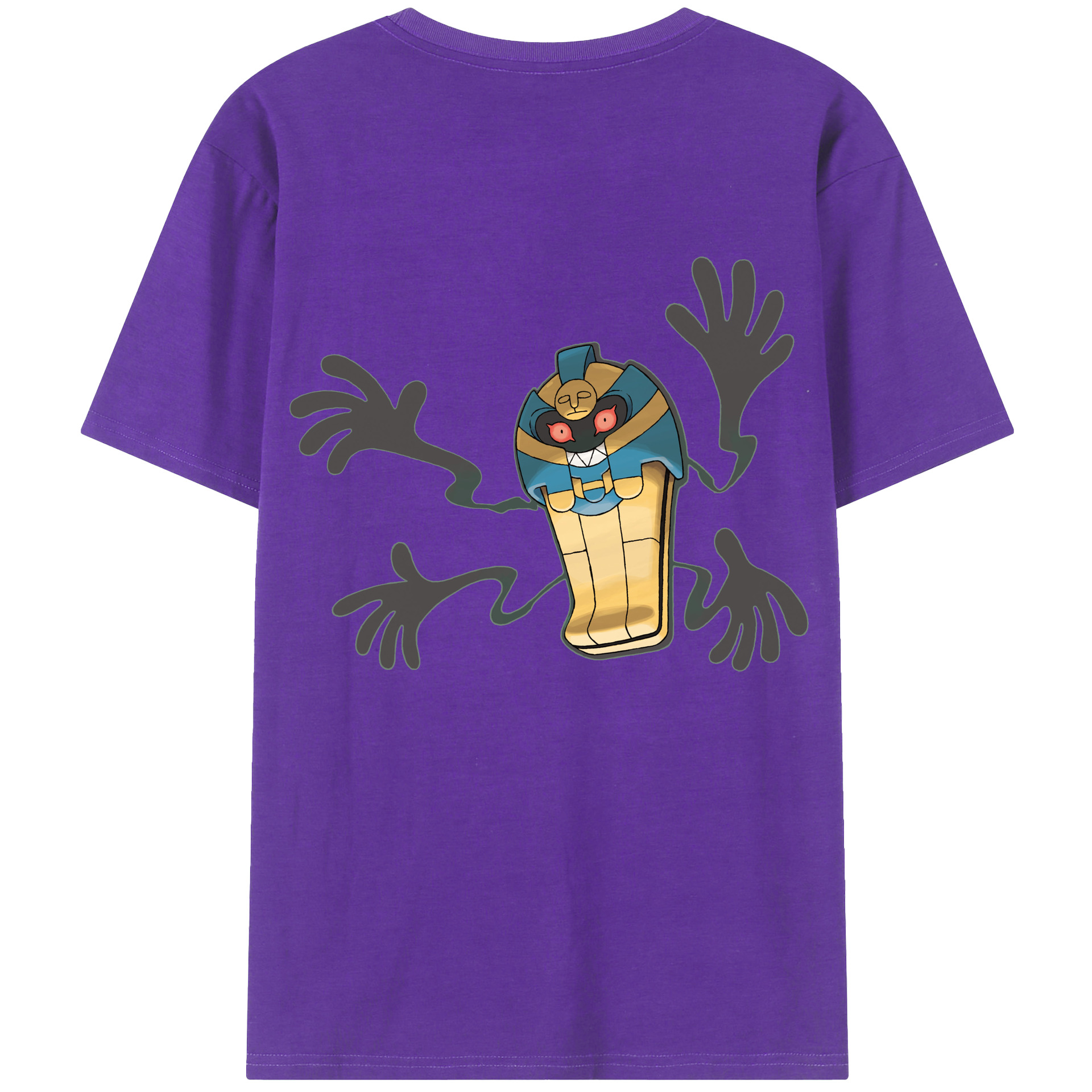 （画像用） ポケットモンスター Pokémon 綿100％ メンズ半袖Tシャツ（バックプリント） 通気性