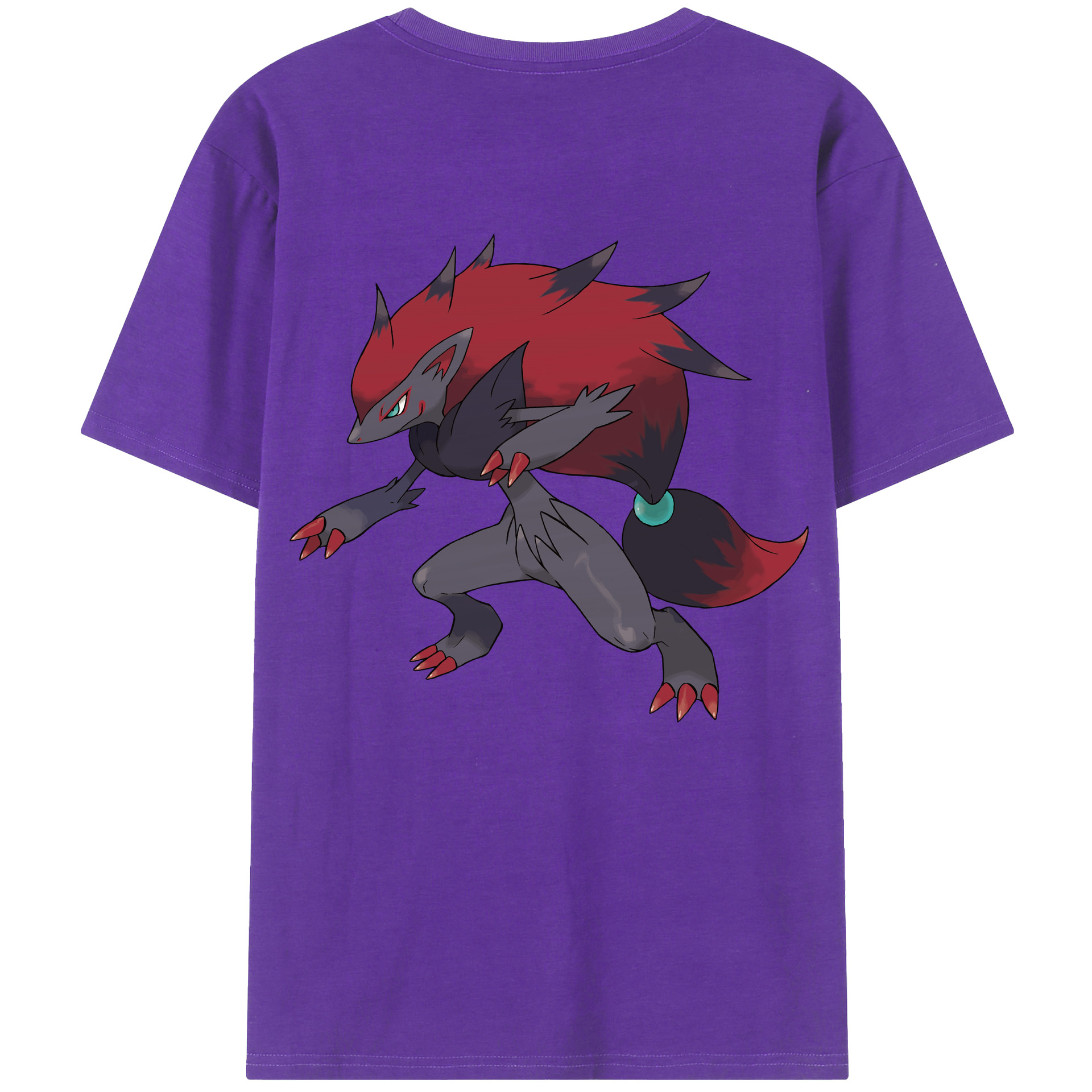 （画像用） ポケットモンスター Pokémon 綿100％ メンズ半袖Tシャツ（バックプリント） 通気性