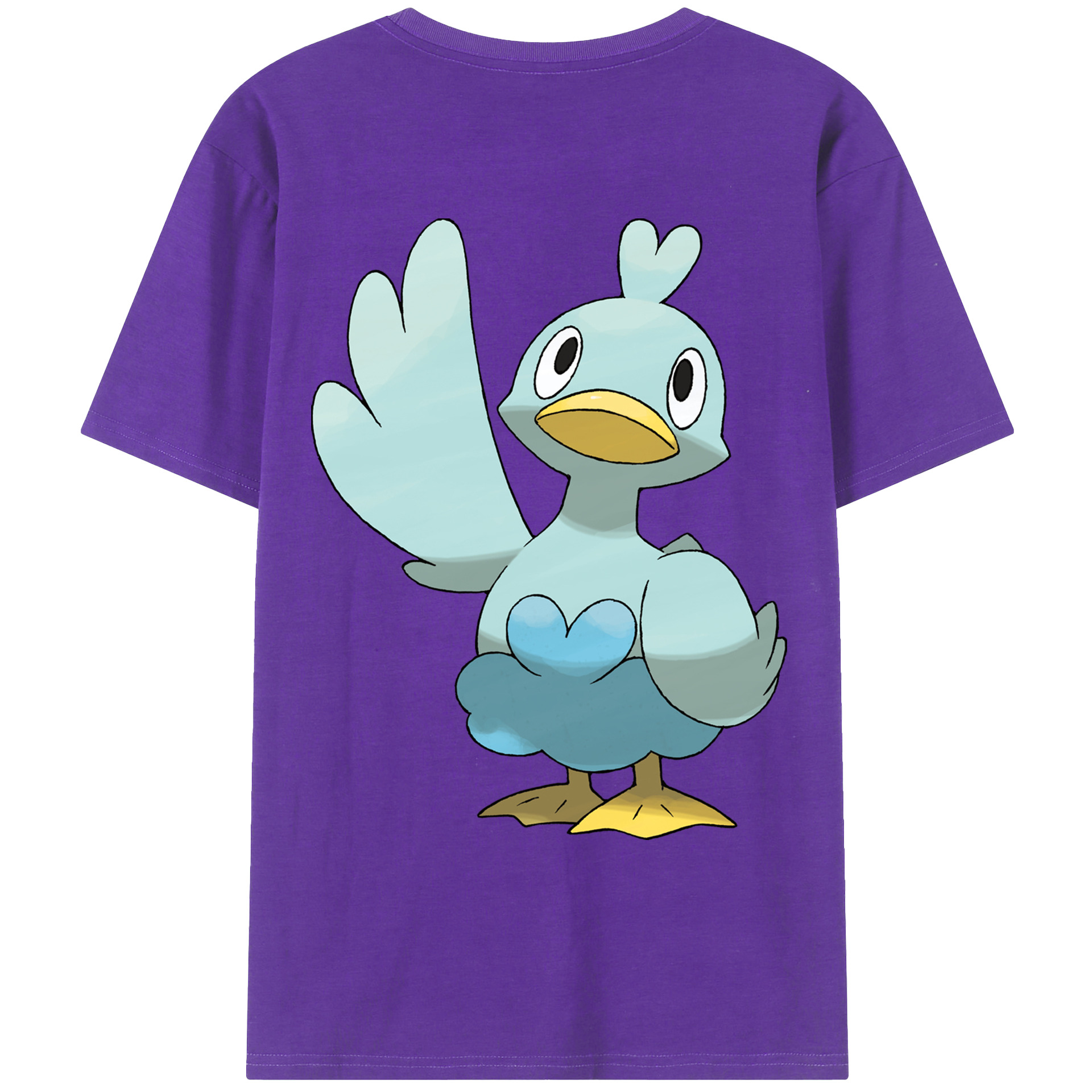 （画像用） ポケットモンスター Pokémon 綿100％ メンズ半袖Tシャツ（バックプリント） 通気性