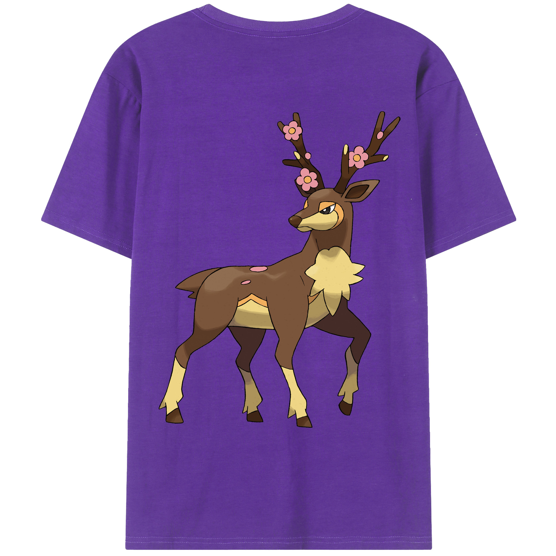 （画像用） ポケットモンスター Pokémon 綿100％ メンズ半袖Tシャツ（バックプリント） 通気性