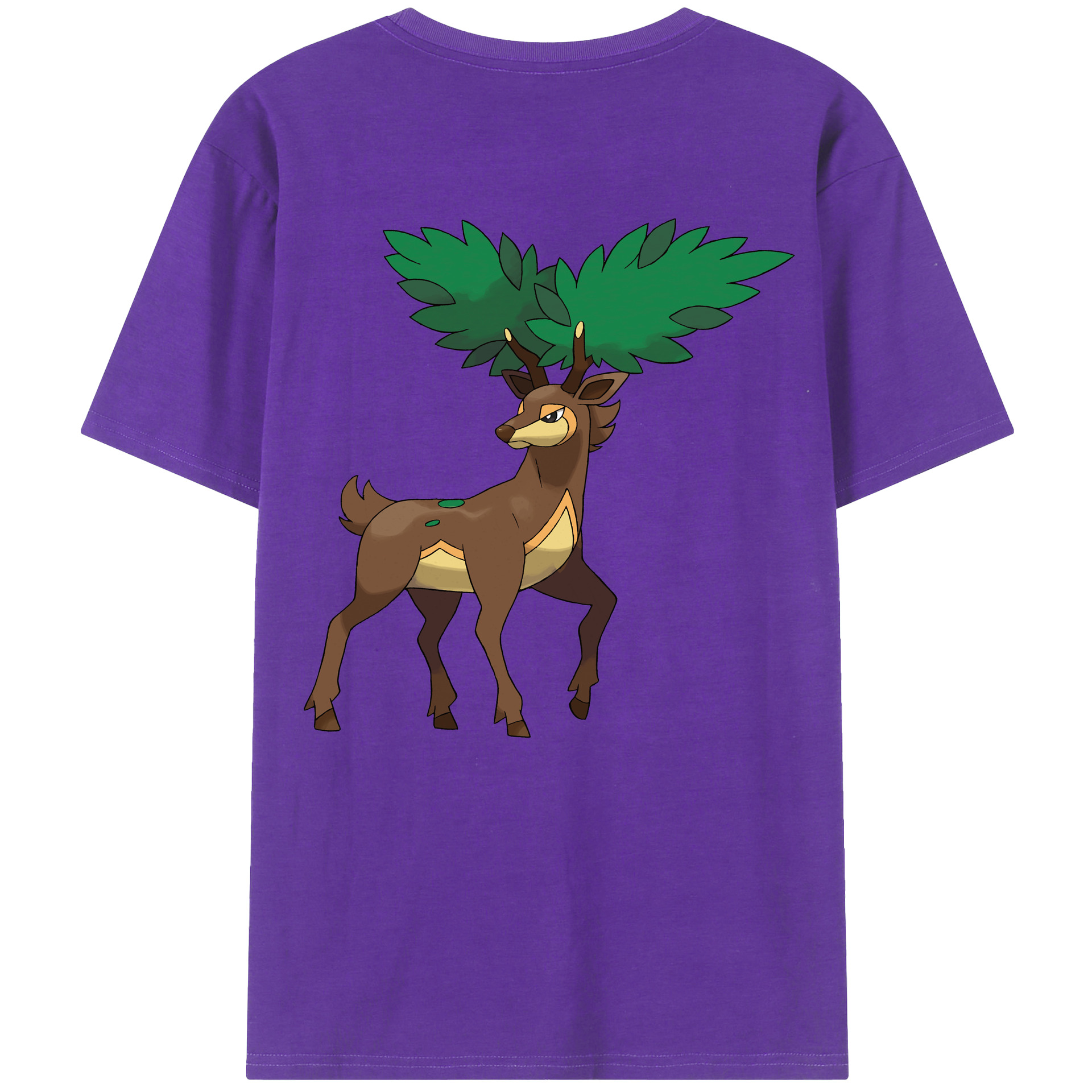 （画像用） ポケットモンスター Pokémon 綿100％ メンズ半袖Tシャツ（バックプリント） 通気性