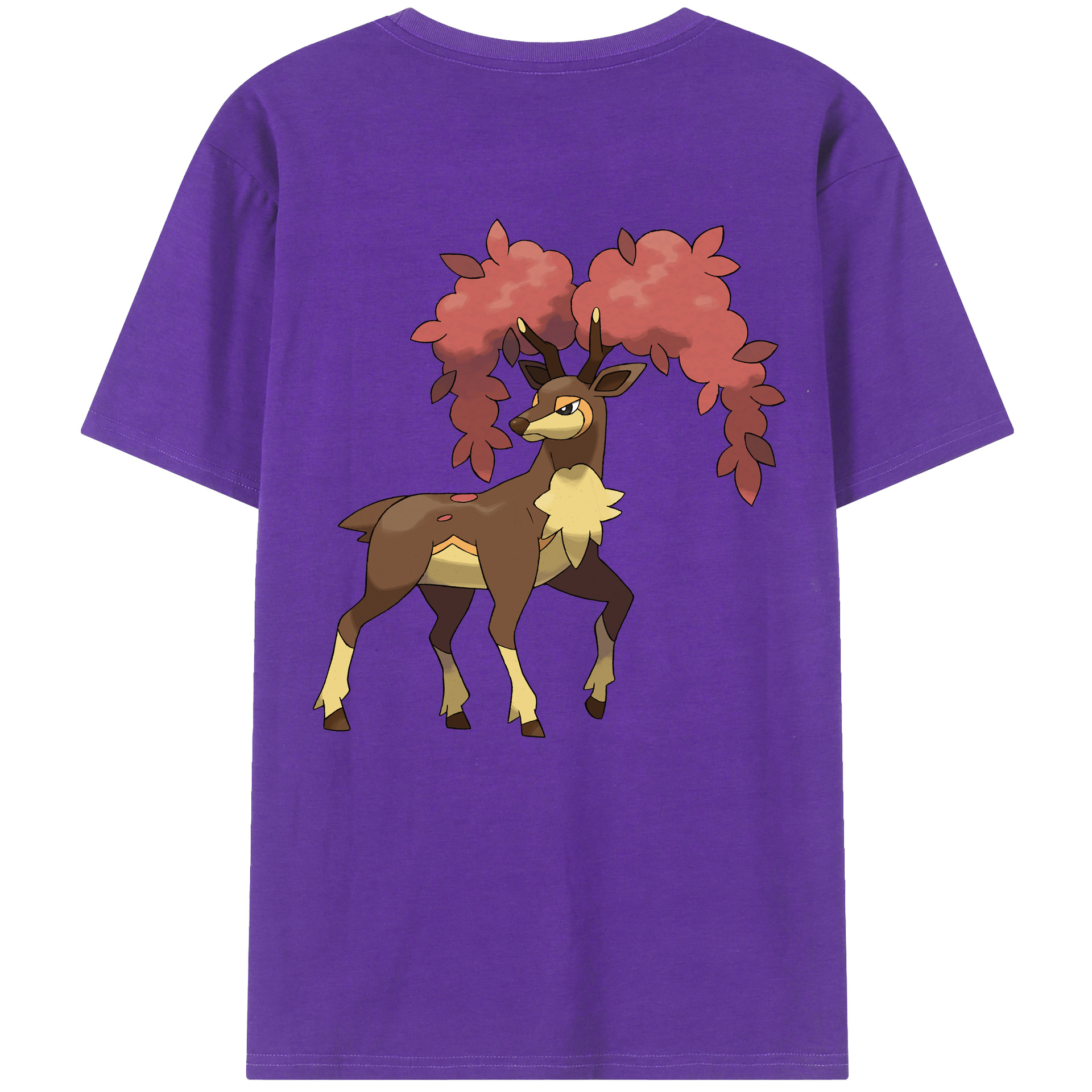 （画像用） ポケットモンスター Pokémon 綿100％ メンズ半袖Tシャツ（バックプリント） 通気性