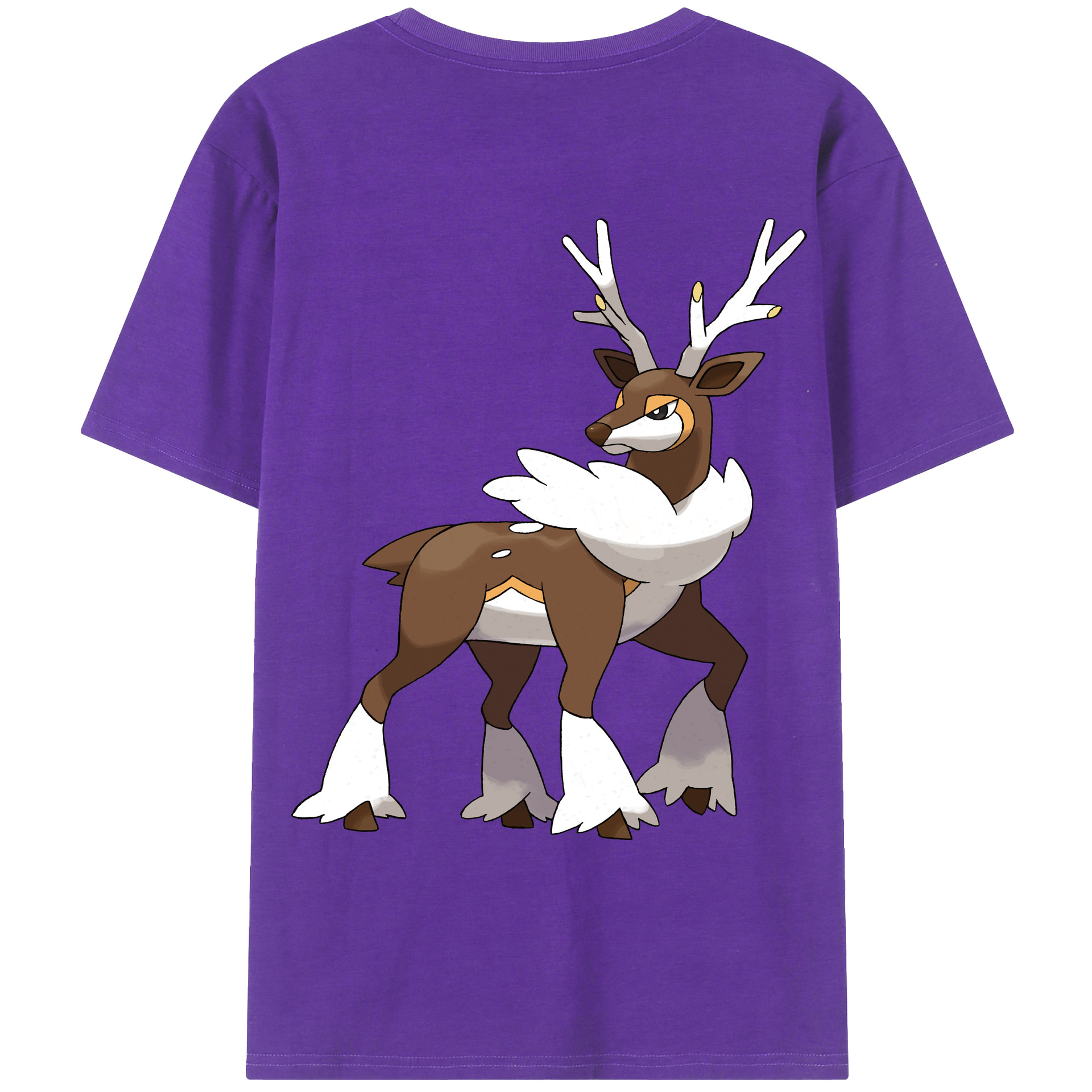 （画像用） ポケットモンスター Pokémon 綿100％ メンズ半袖Tシャツ（バックプリント） 通気性