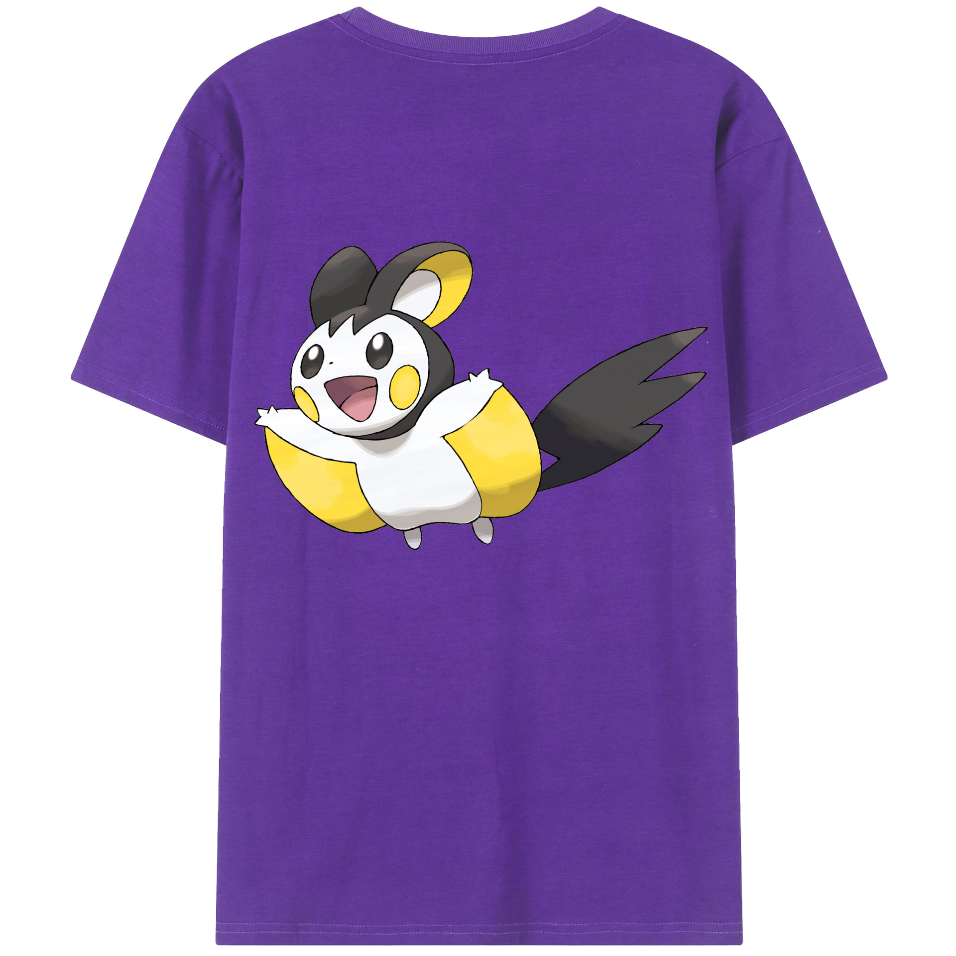 （画像用） ポケットモンスター Pokémon 綿100％ メンズ半袖Tシャツ（バックプリント） 通気性