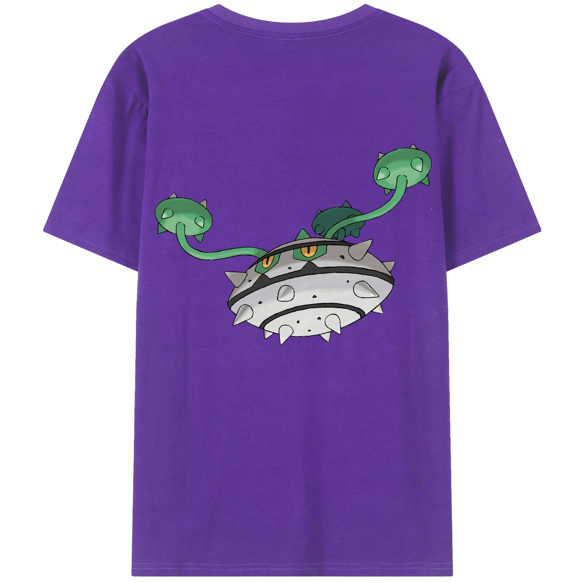 （画像用） ポケットモンスター Pokémon 綿100％ メンズ半袖Tシャツ（バックプリント） 通気性