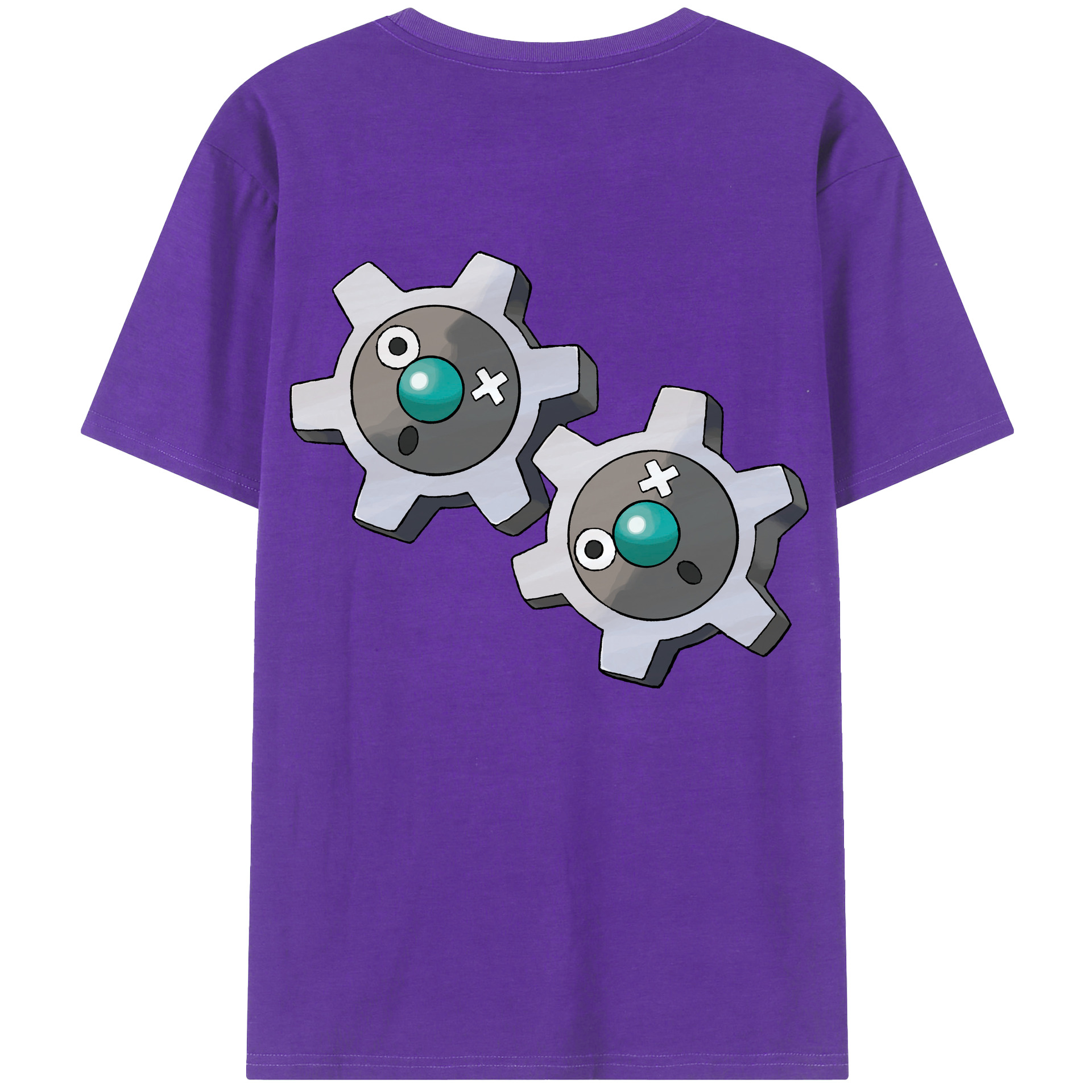 （画像用） ポケットモンスター Pokémon 綿100％ メンズ半袖Tシャツ（バックプリント） 通気性