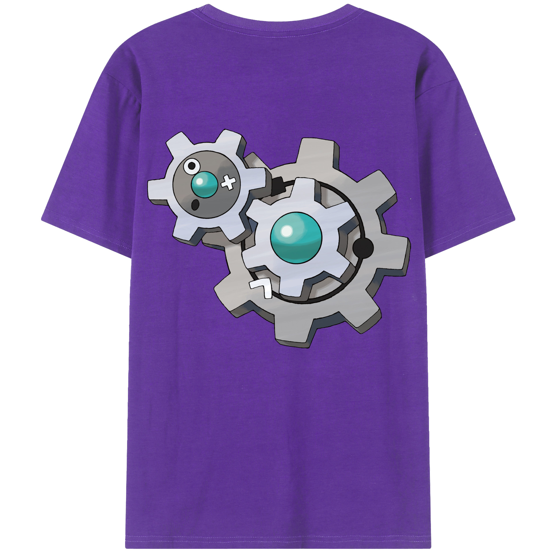（画像用） ポケットモンスター Pokémon 綿100％ メンズ半袖Tシャツ（バックプリント） 通気性