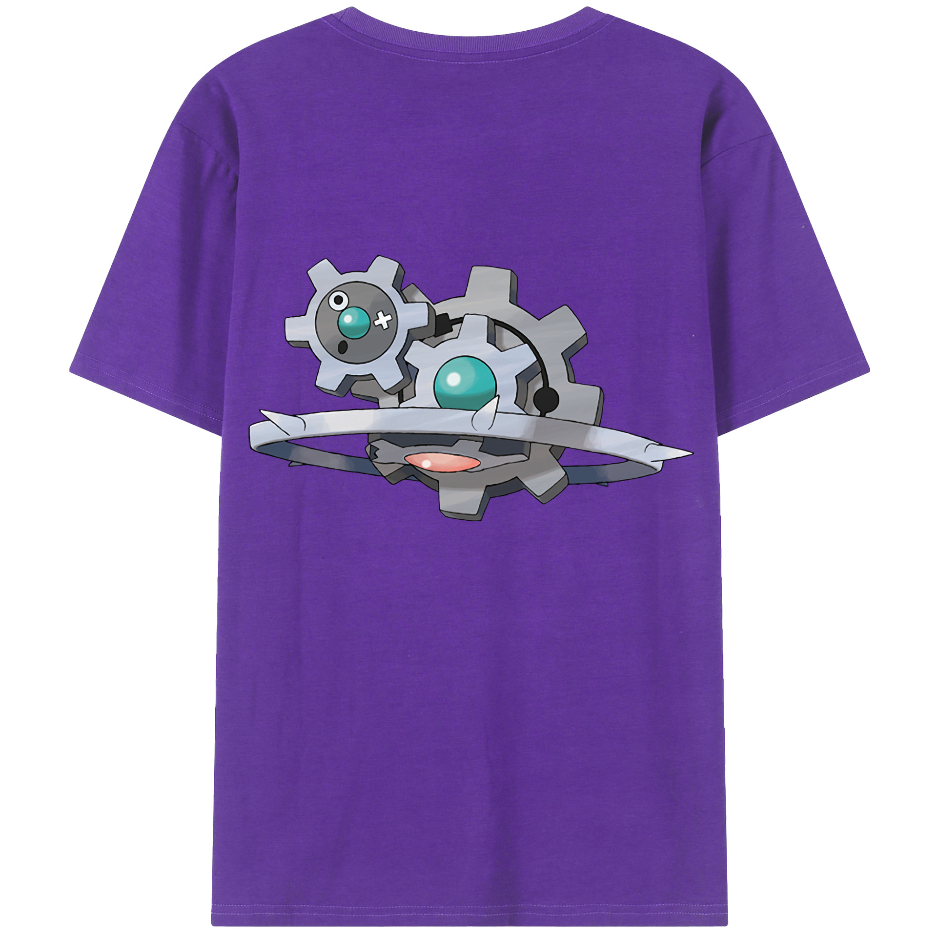 （画像用） ポケットモンスター Pokémon 綿100％ メンズ半袖Tシャツ（バックプリント） 通気性