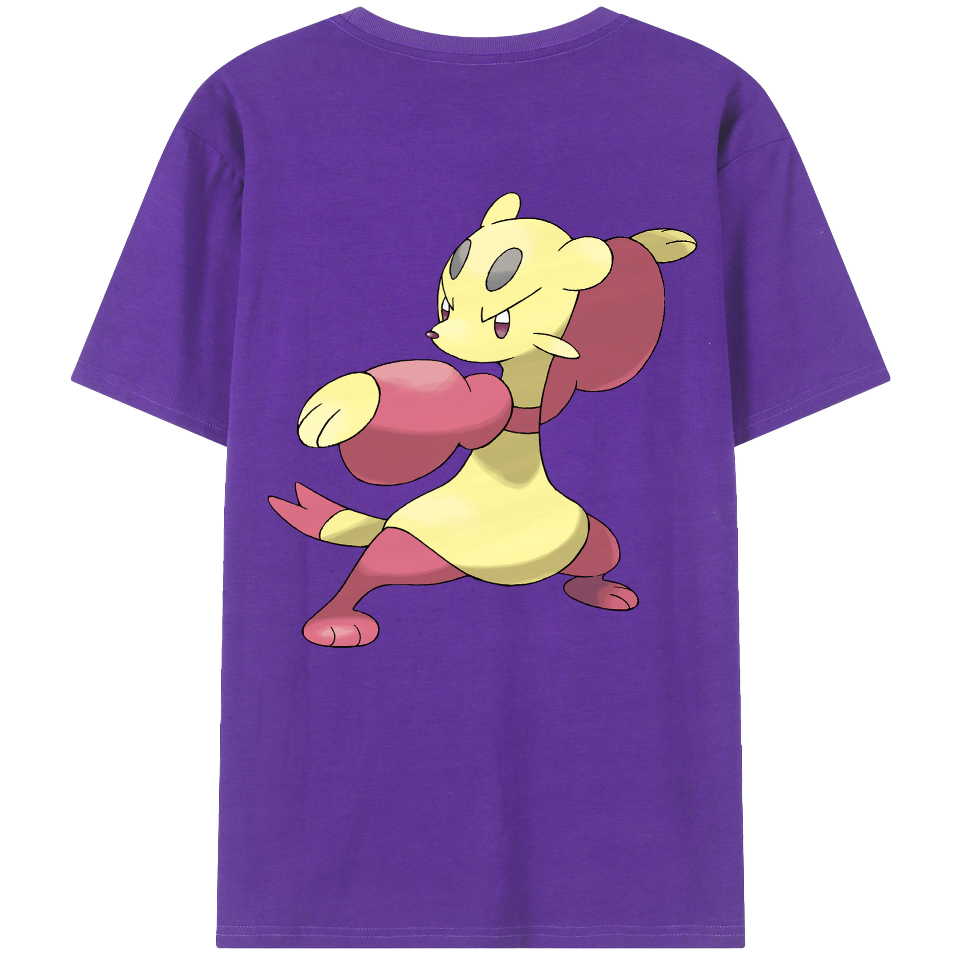 （画像用） ポケットモンスター Pokémon 綿100％ メンズ半袖Tシャツ（バックプリント） 通気性