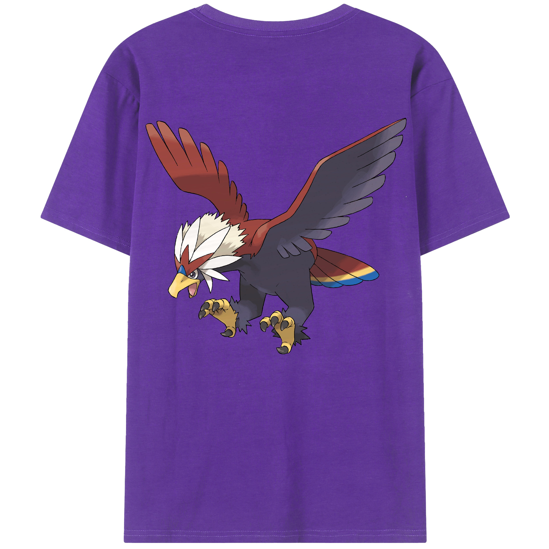 （画像用） ポケットモンスター Pokémon 綿100％ メンズ半袖Tシャツ（バックプリント） 通気性