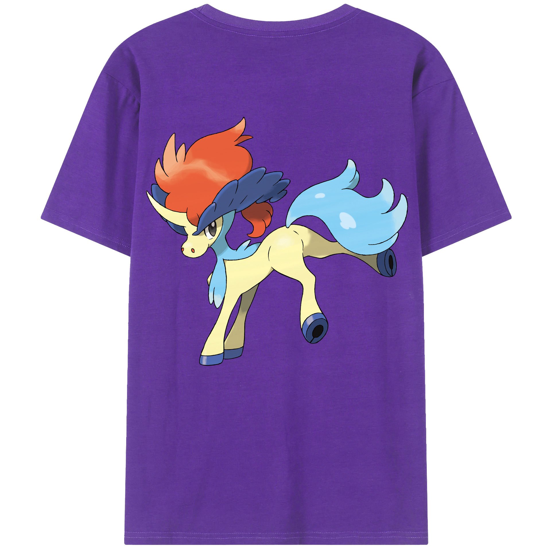 （画像用） ポケットモンスター Pokémon 綿100％ メンズ半袖Tシャツ（バックプリント） 通気性