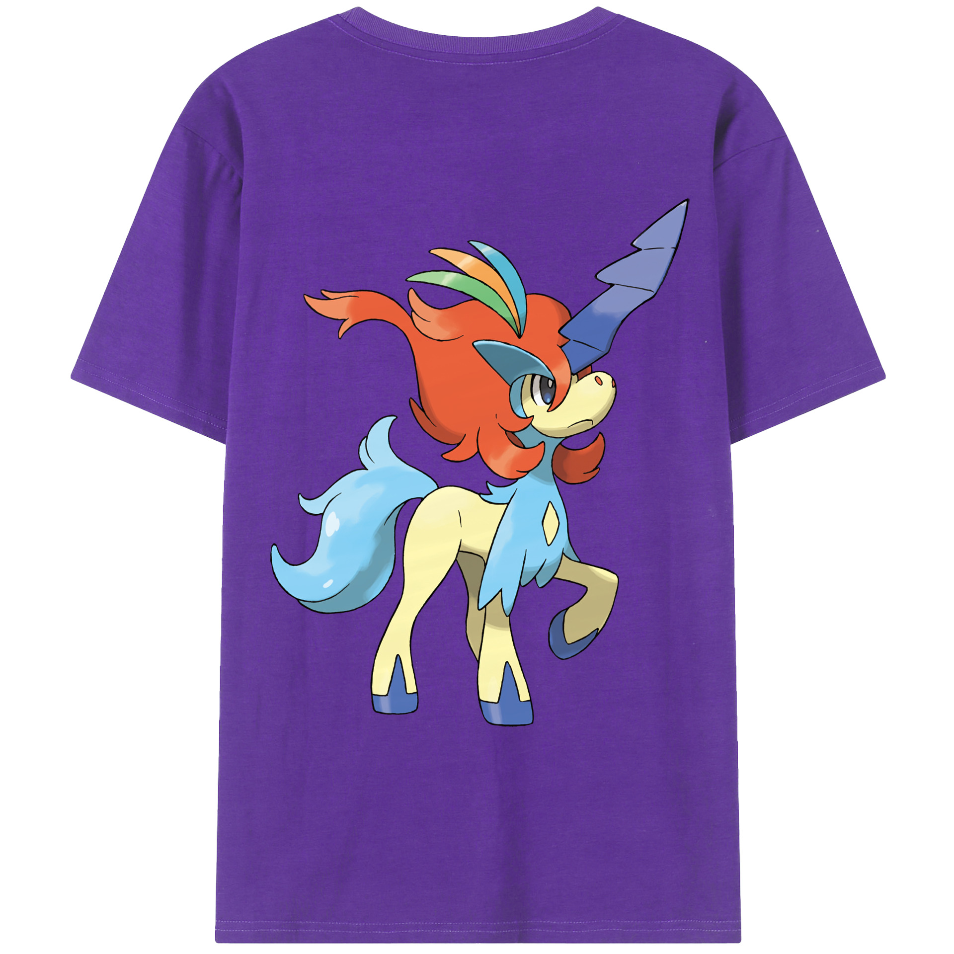 （画像用） ポケットモンスター Pokémon 綿100％ メンズ半袖Tシャツ（バックプリント） 通気性