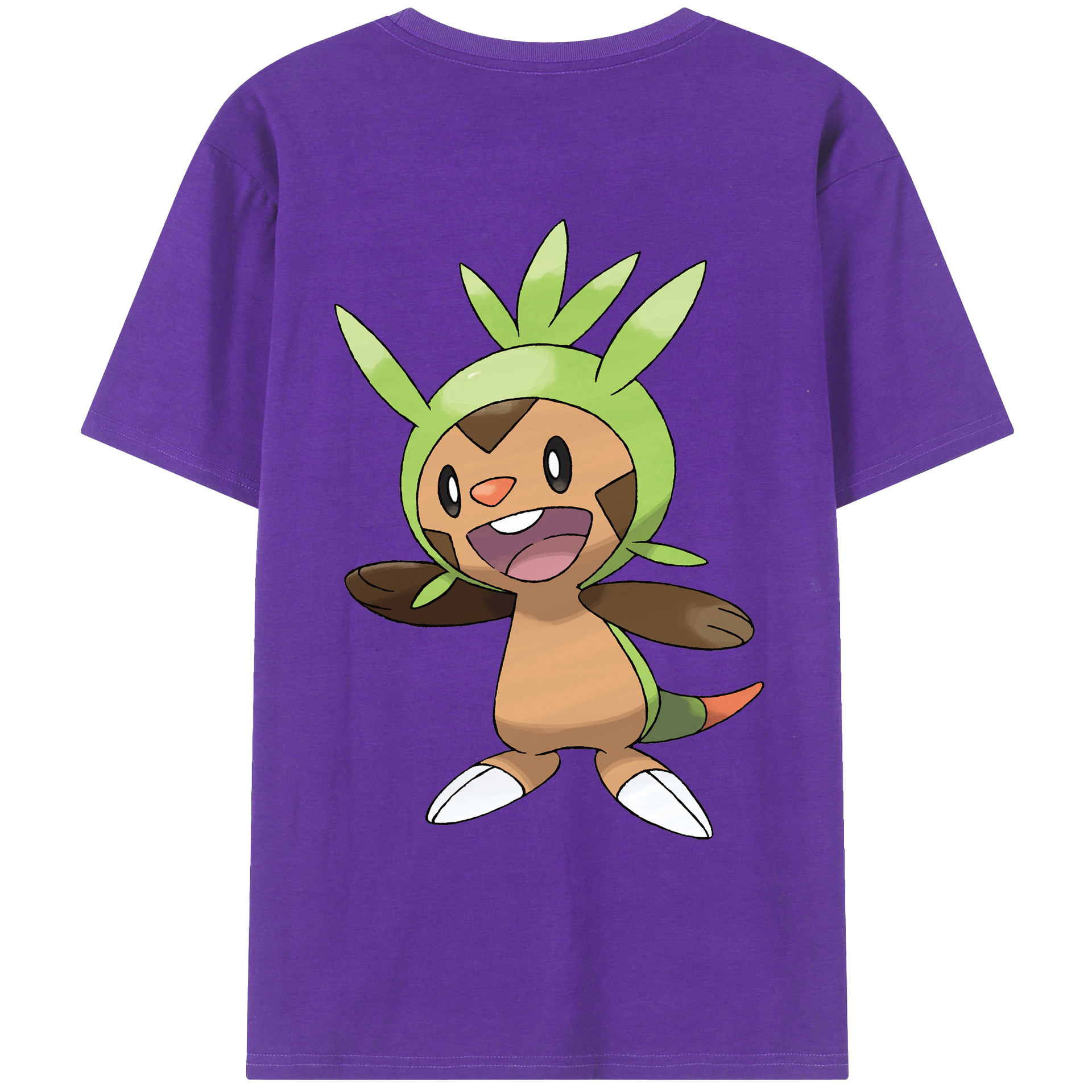 （画像用） ポケットモンスター Pokémon 綿100％ メンズ半袖Tシャツ（バックプリント） 通気性