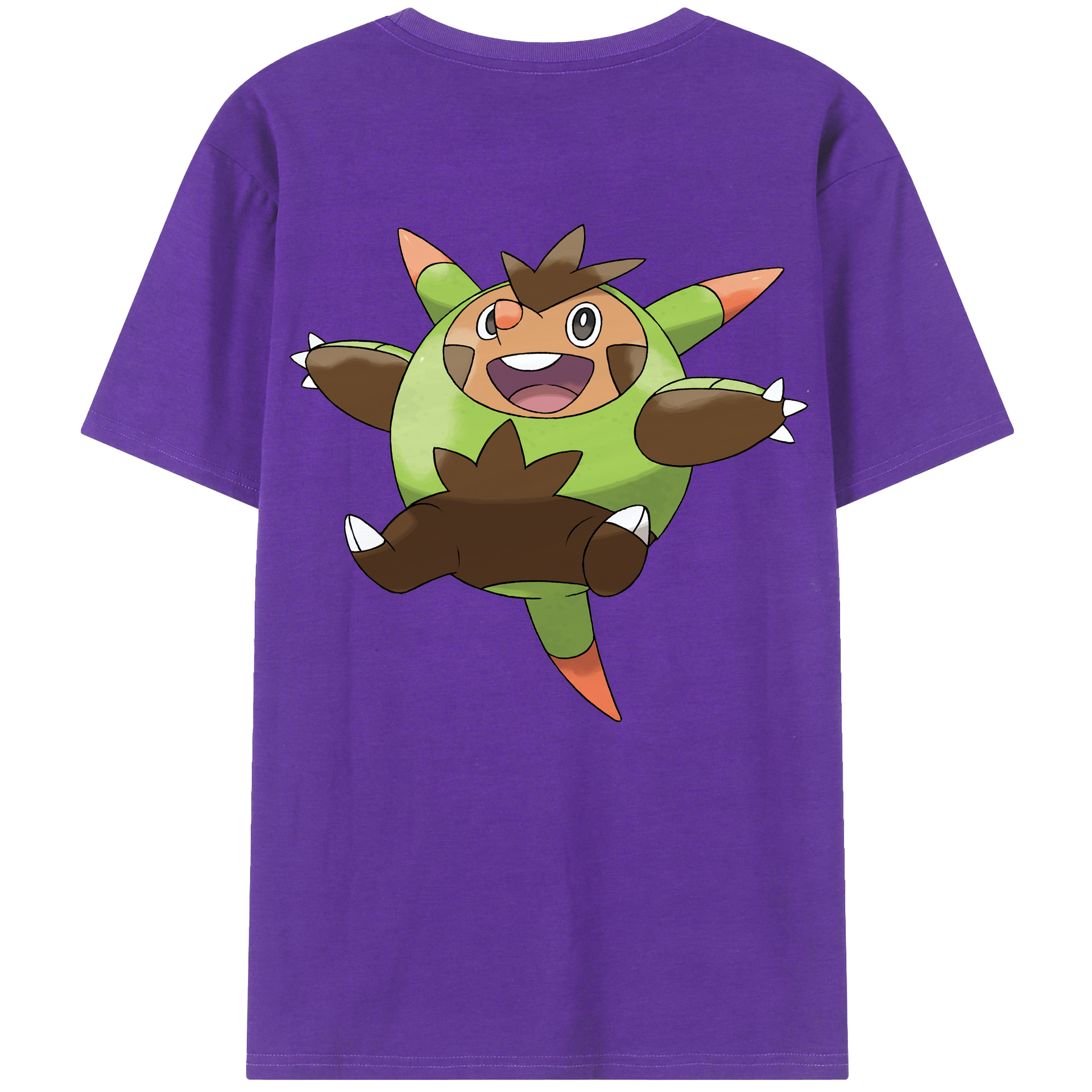 （画像用） ポケットモンスター Pokémon 綿100％ メンズ半袖Tシャツ（バックプリント） 通気性
