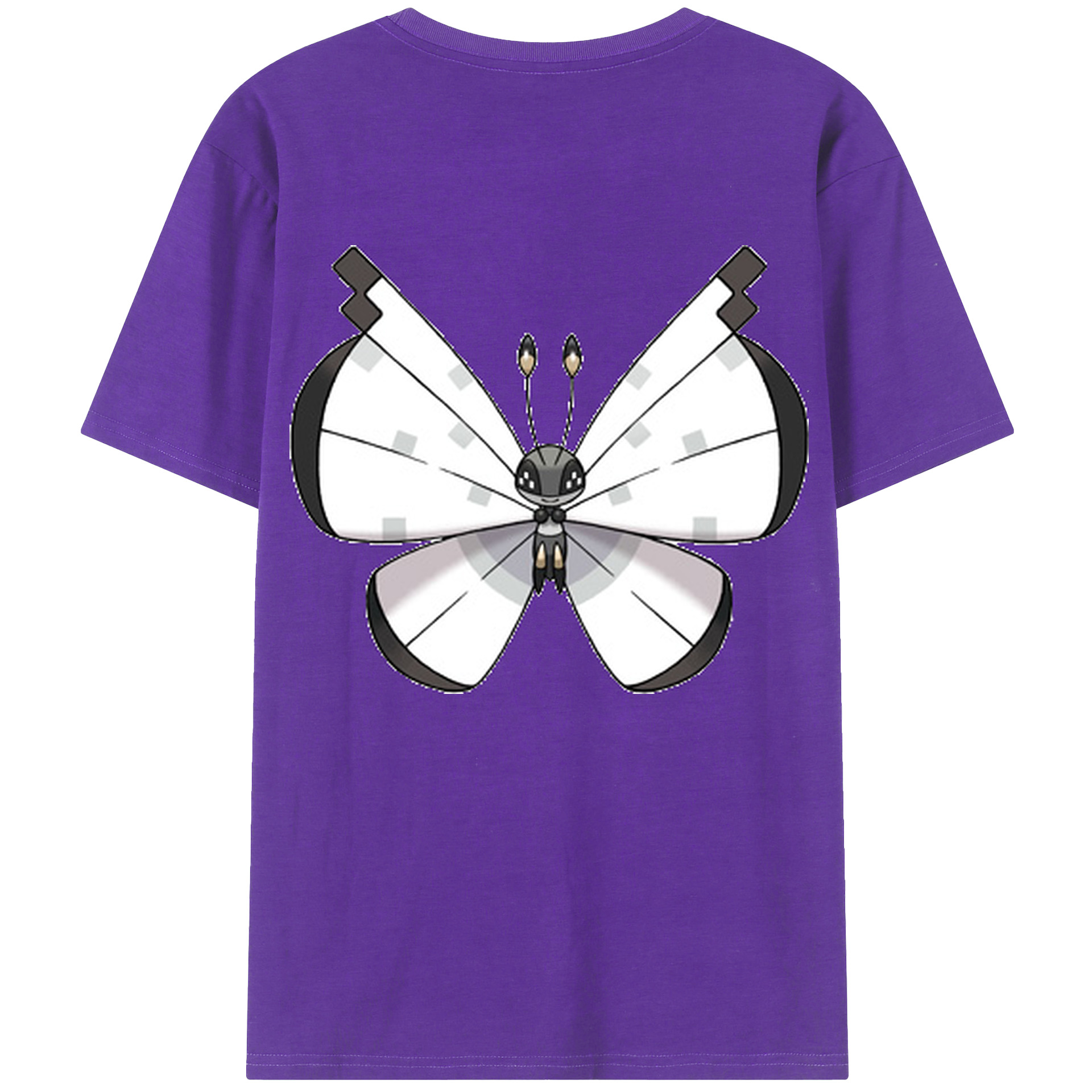 （画像用） ポケットモンスター Pokémon 綿100％ メンズ半袖Tシャツ（バックプリント） 通気性