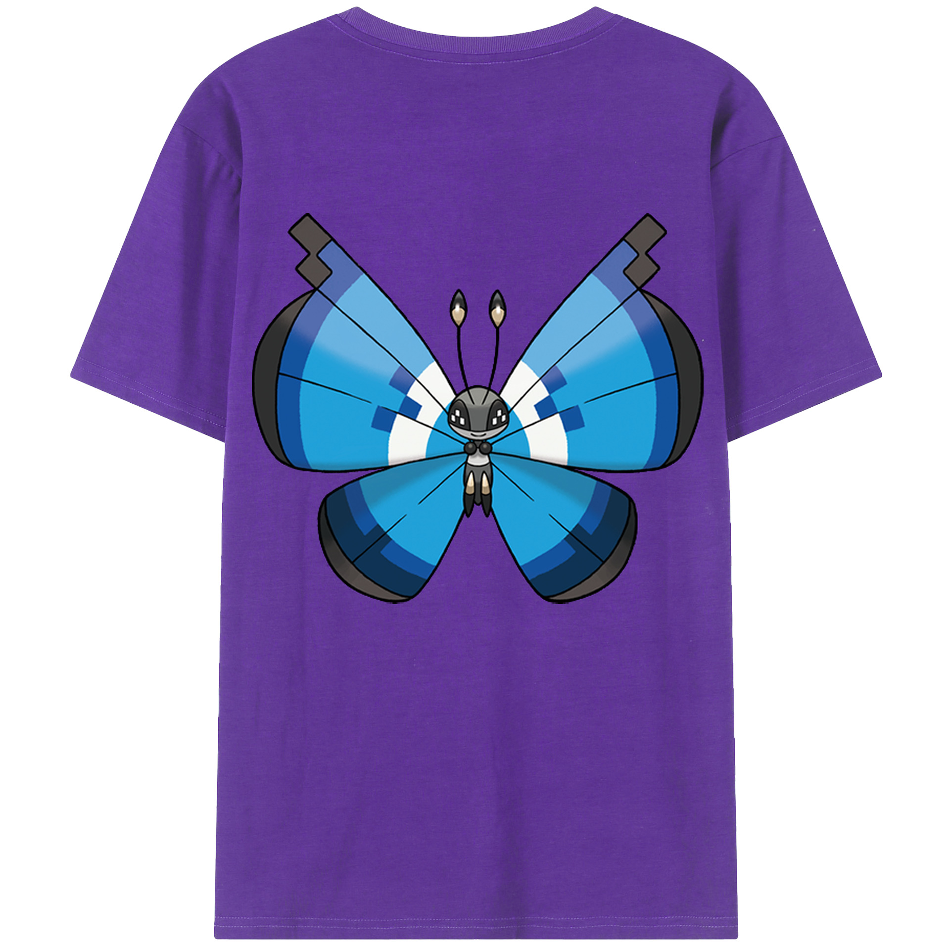 （画像用） ポケットモンスター Pokémon 綿100％ メンズ半袖Tシャツ（バックプリント） 通気性