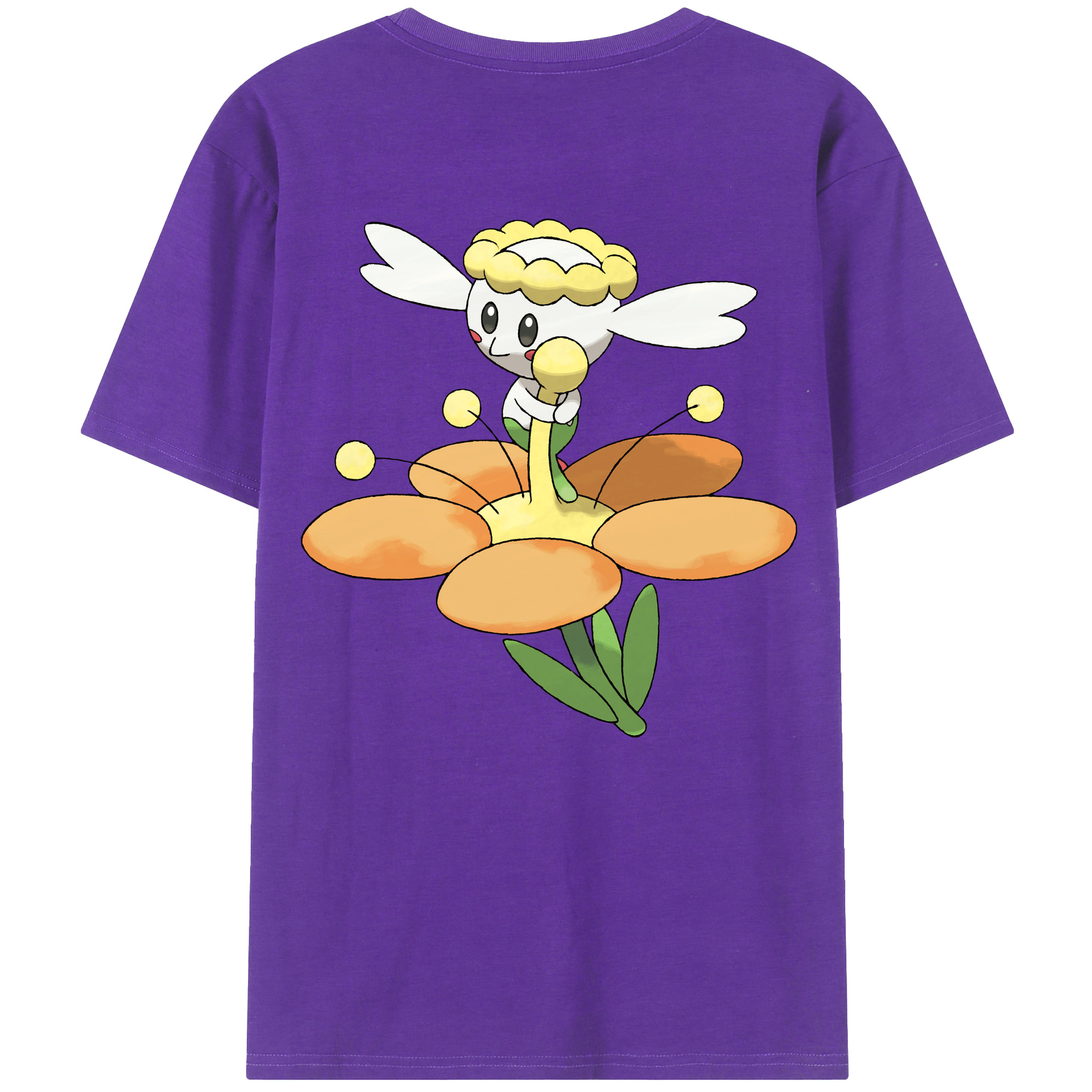 （画像用） ポケットモンスター Pokémon 綿100％ メンズ半袖Tシャツ（バックプリント） 通気性