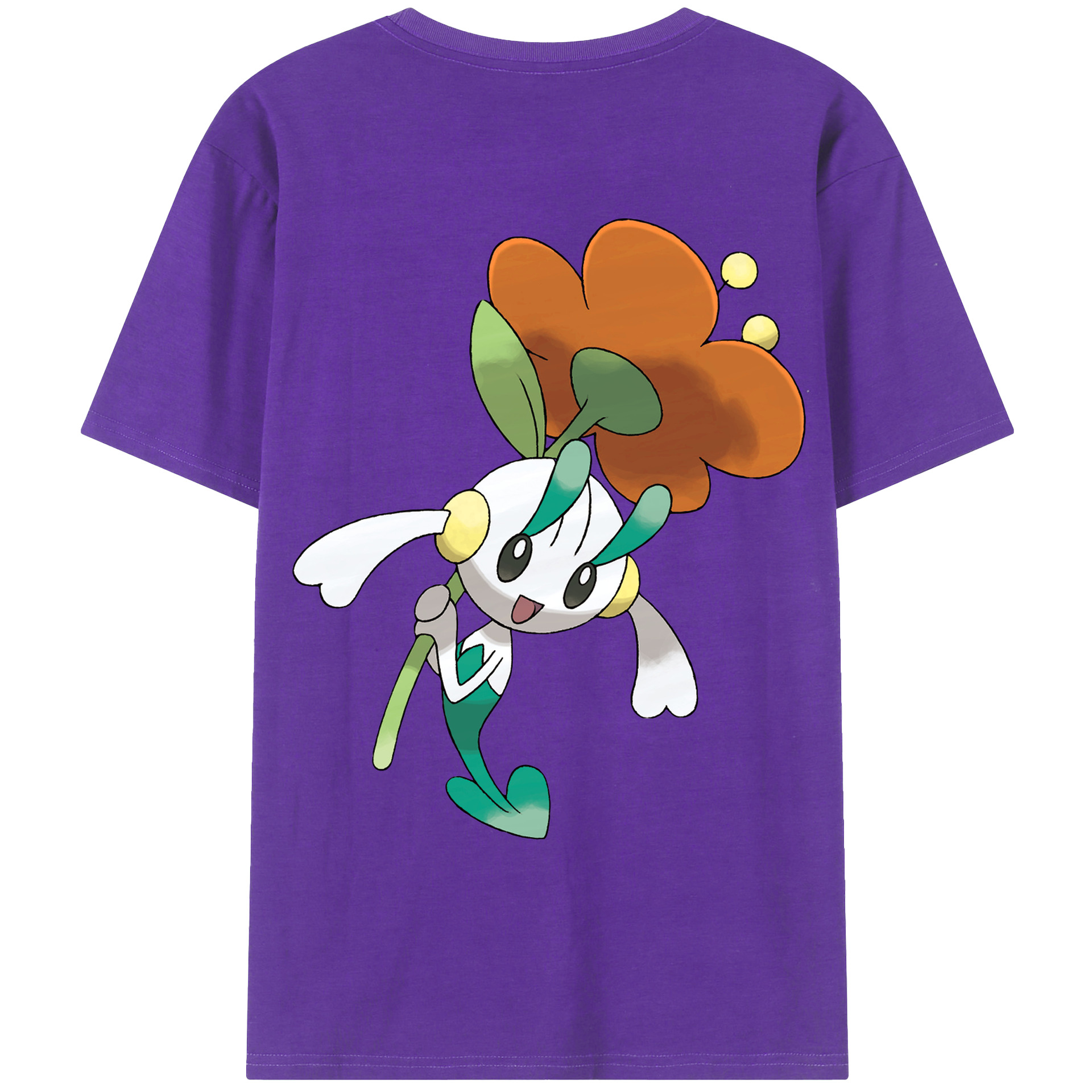 （画像用） ポケットモンスター Pokémon 綿100％ メンズ半袖Tシャツ（バックプリント） 通気性
