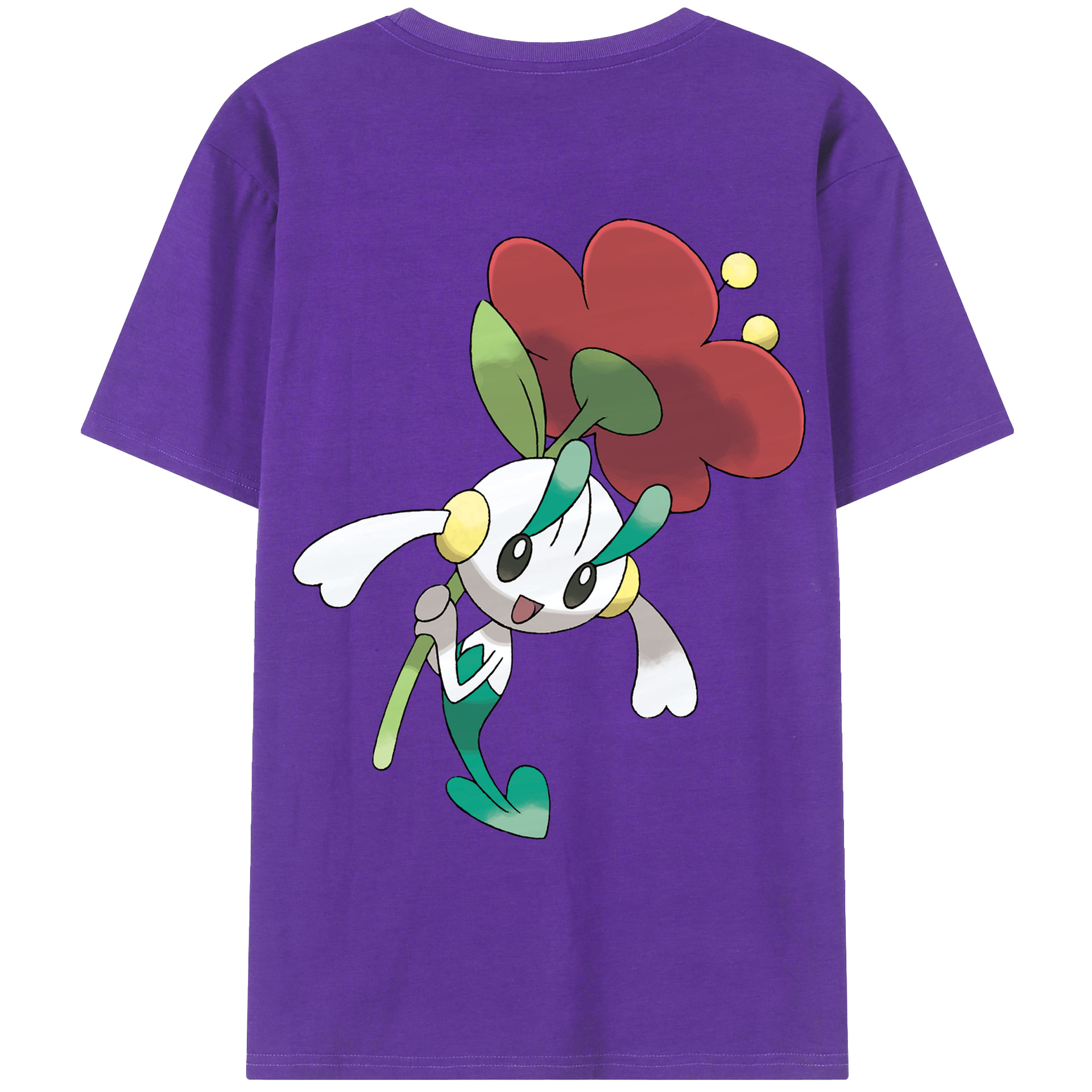 （画像用） ポケットモンスター Pokémon 綿100％ メンズ半袖Tシャツ（バックプリント） 通気性