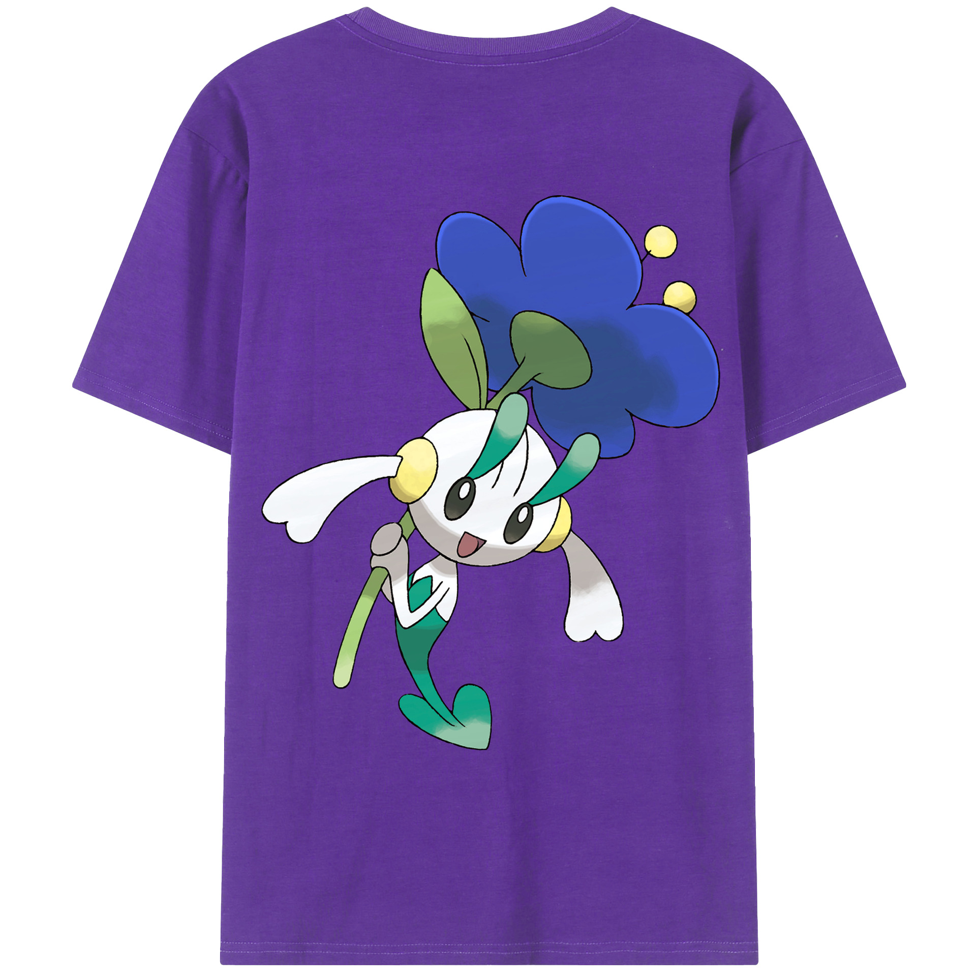 （画像用） ポケットモンスター Pokémon 綿100％ メンズ半袖Tシャツ（バックプリント） 通気性