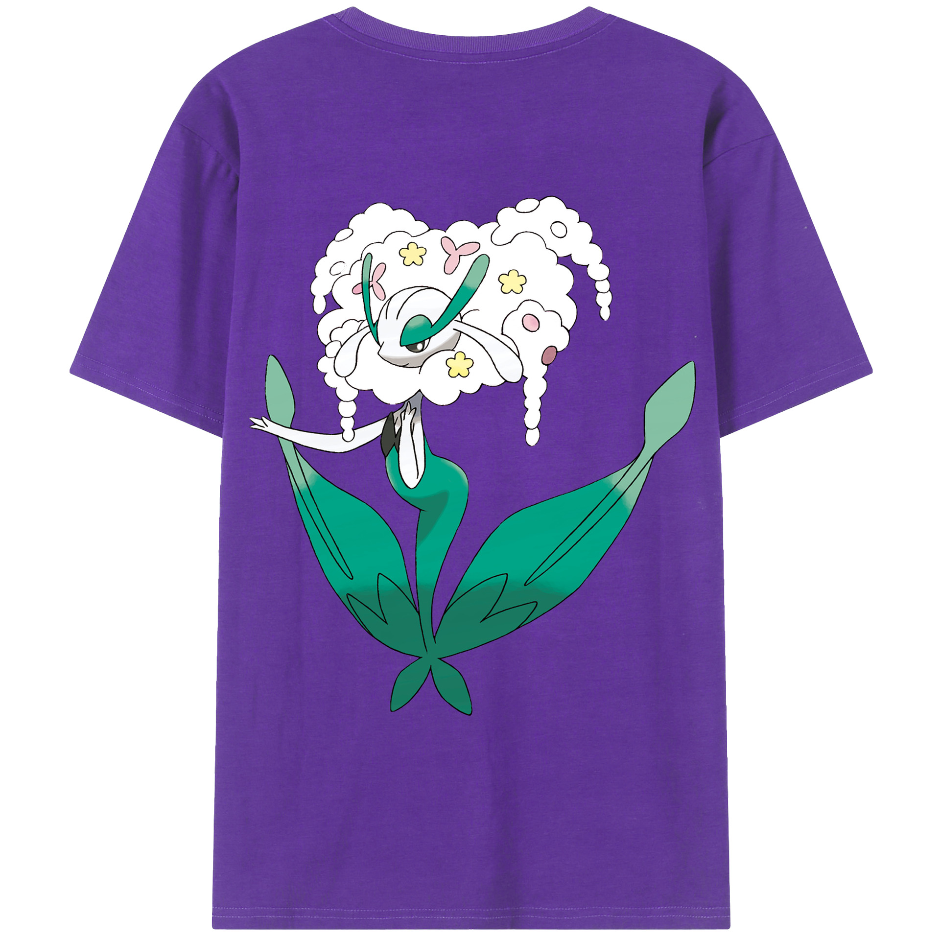 （画像用） ポケットモンスター Pokémon 綿100％ メンズ半袖Tシャツ（バックプリント） 通気性