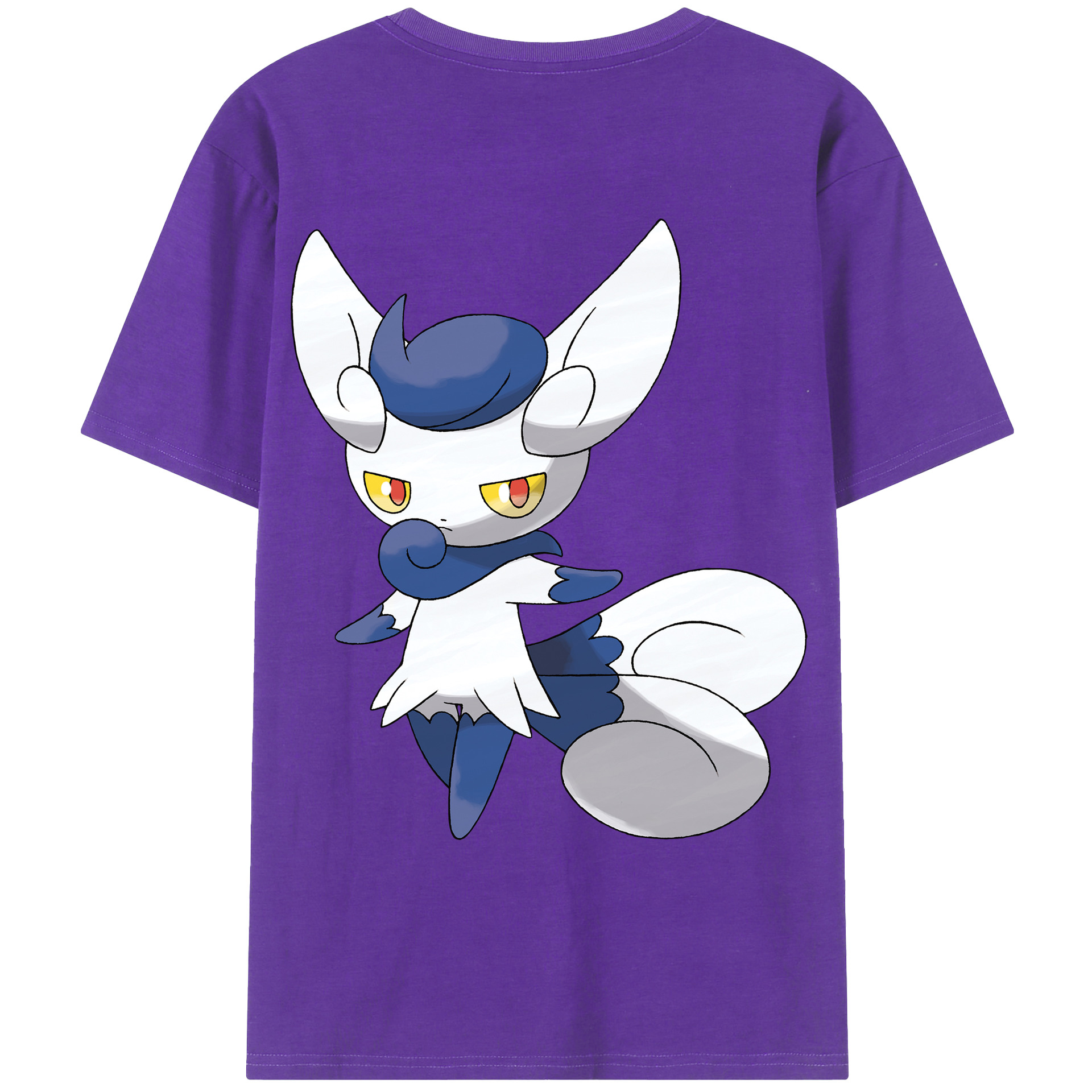 （画像用） ポケットモンスター Pokémon 綿100％ メンズ半袖Tシャツ（バックプリント） 通気性